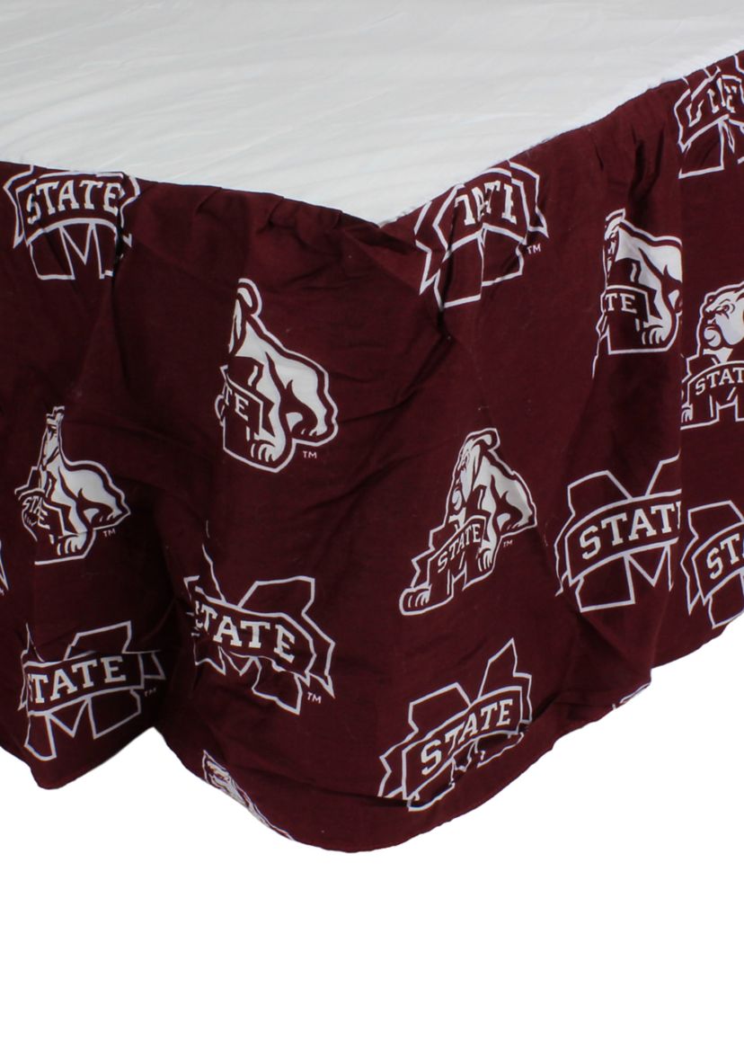 NCAA Mississippi State Bulldogs Printed Dust Ruffle