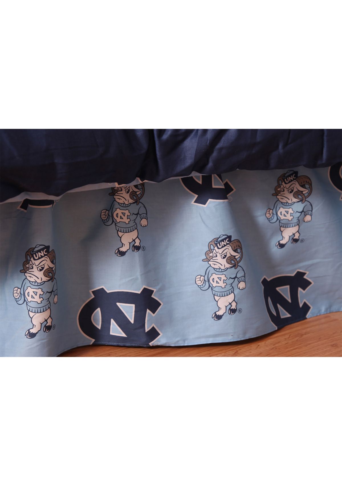 NCAA North Carolina Tar Heels Printed Dust Ruffle