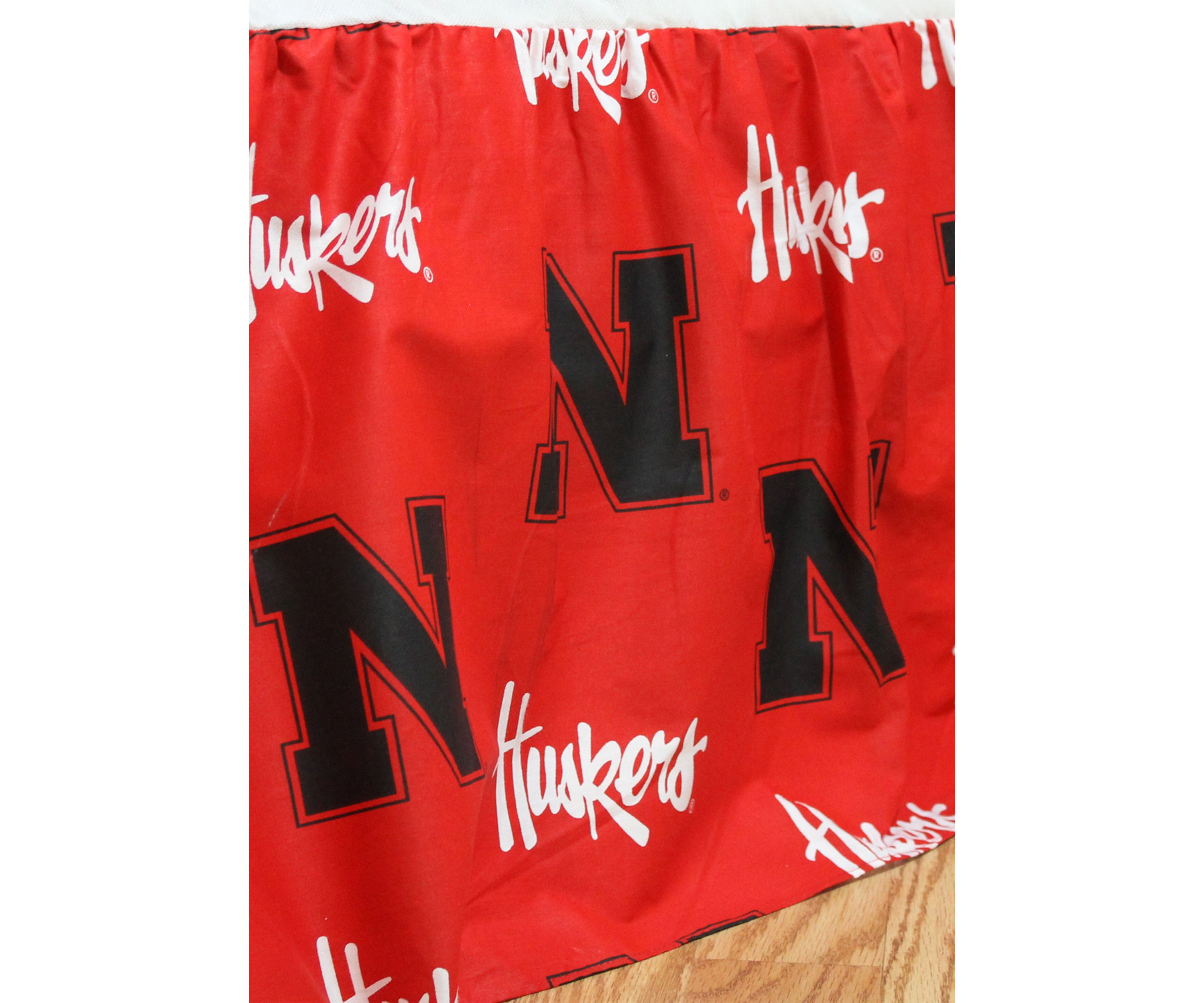 NCAA Nebraska Cornhuskers Printed Dust Ruffle