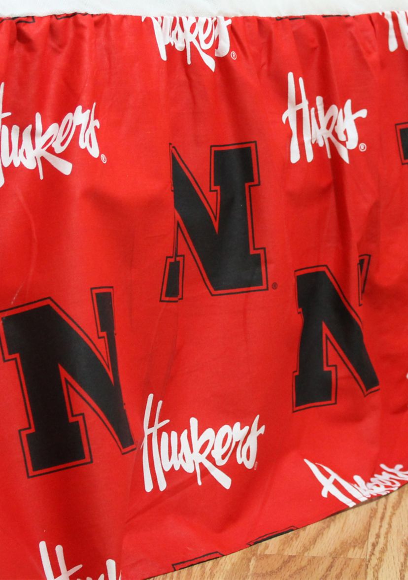 NCAA Nebraska Cornhuskers Printed Dust Ruffle