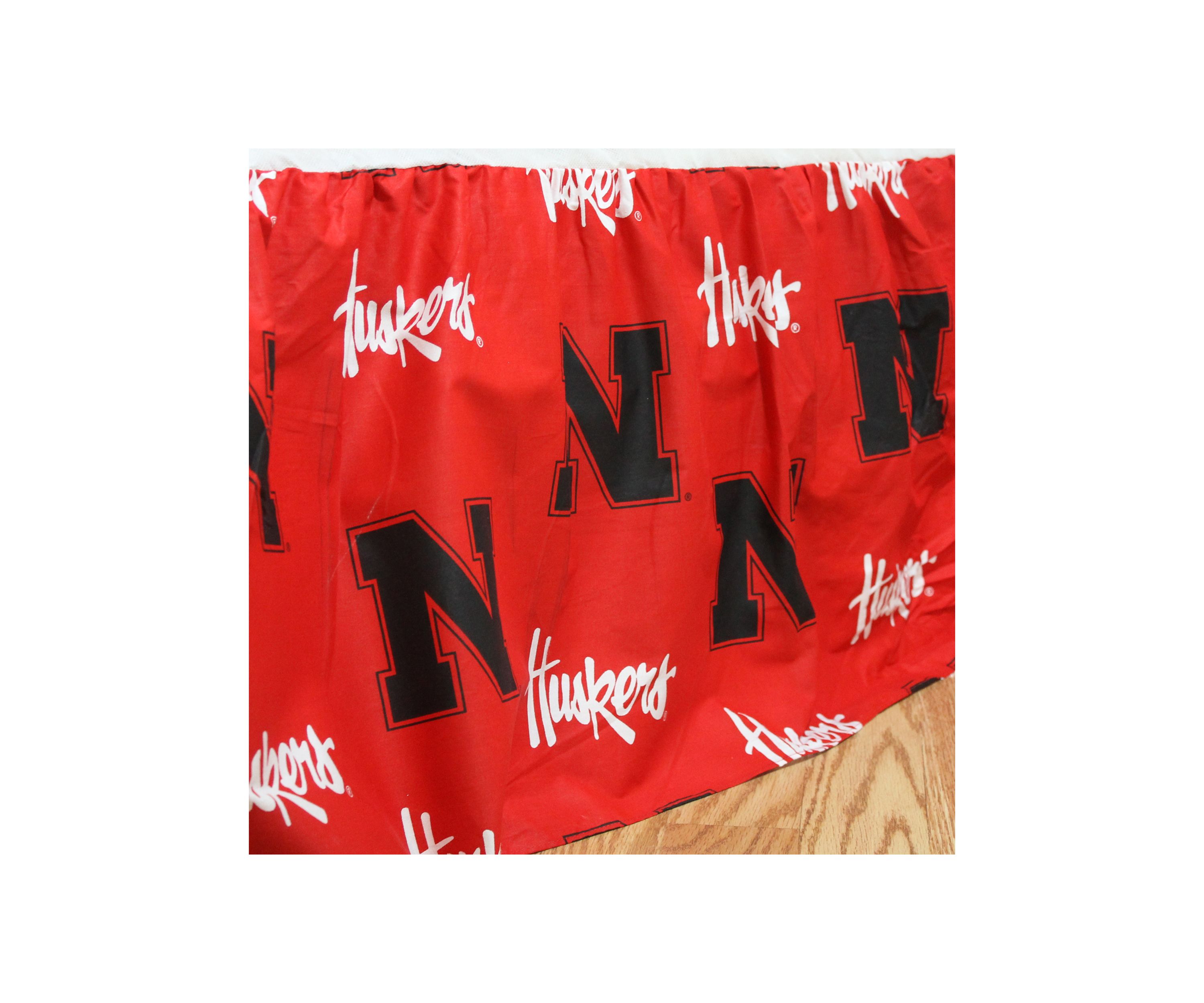 NCAA Nebraska Cornhuskers Printed Dust Ruffle