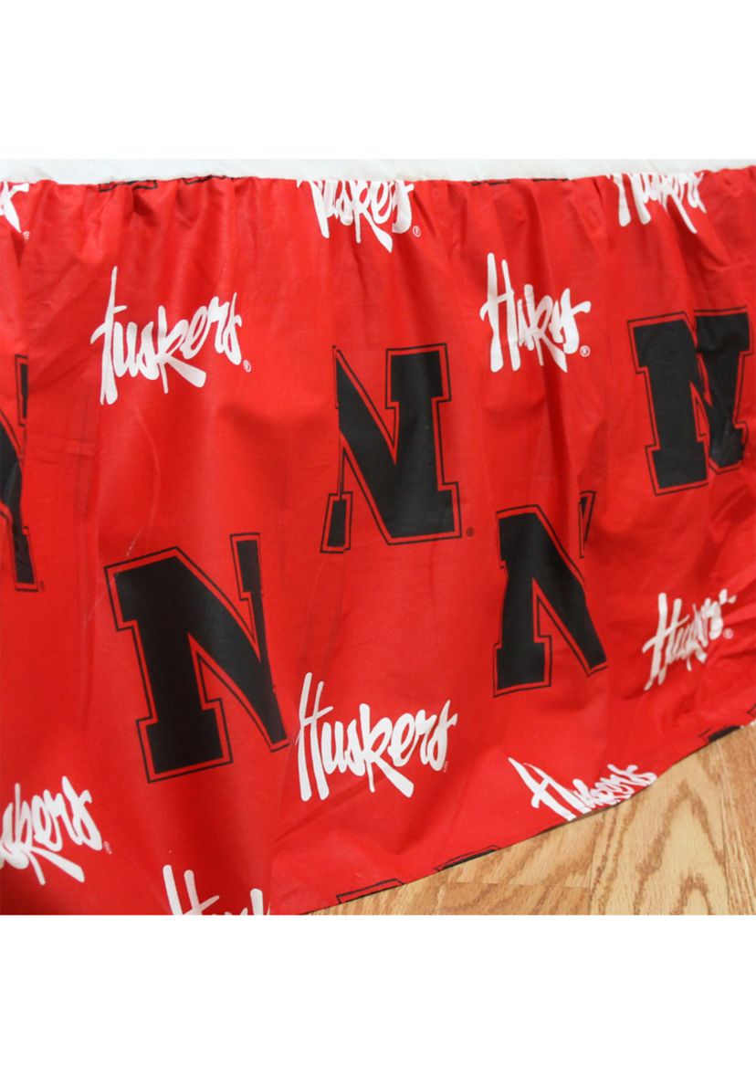 NCAA Nebraska Cornhuskers Printed Dust Ruffle