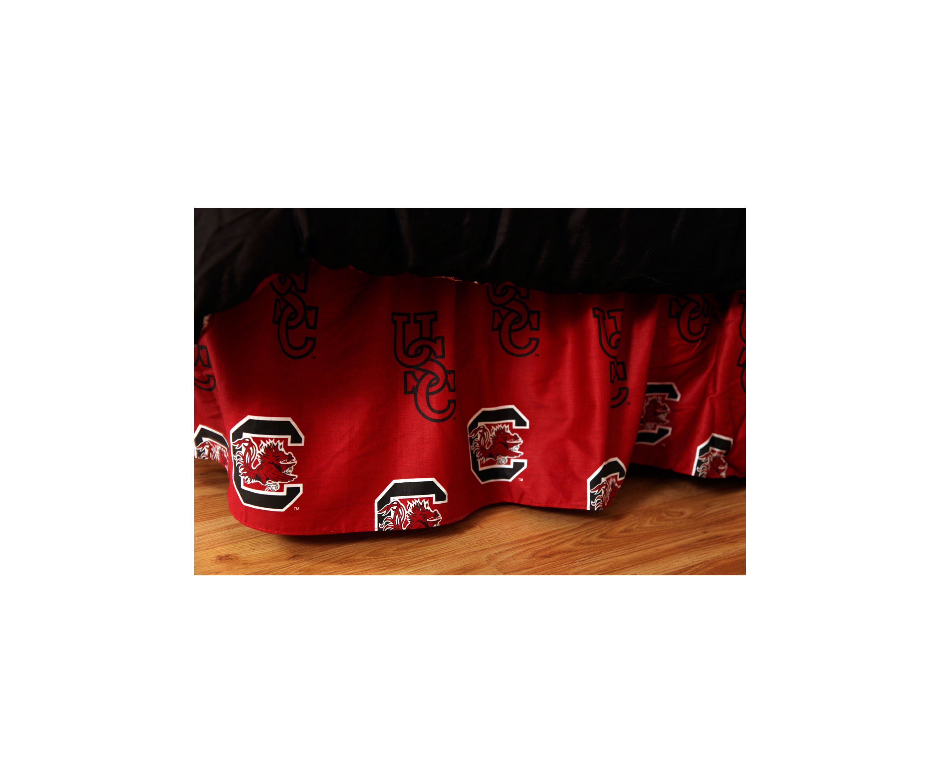 NCAA South Carolina Gamecocks Printed Dust Ruffle