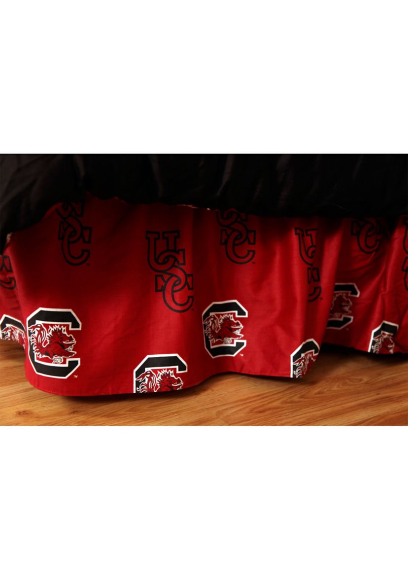 NCAA South Carolina Gamecocks Printed Dust Ruffle