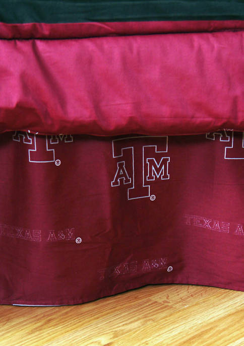 NCAA Texas A&M Aggies Printed Dust Ruffle