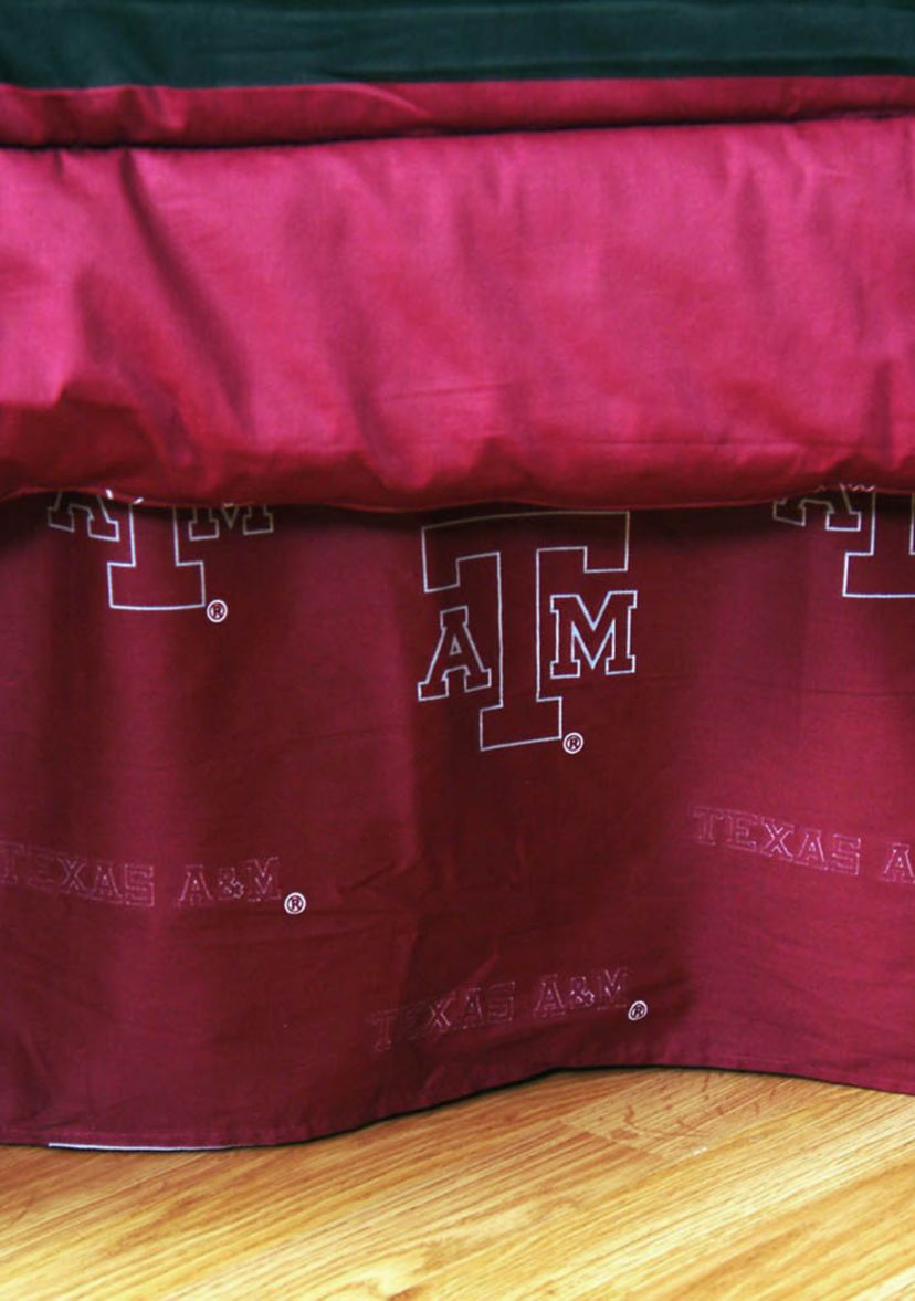NCAA Texas A&M Aggies Printed Dust Ruffle