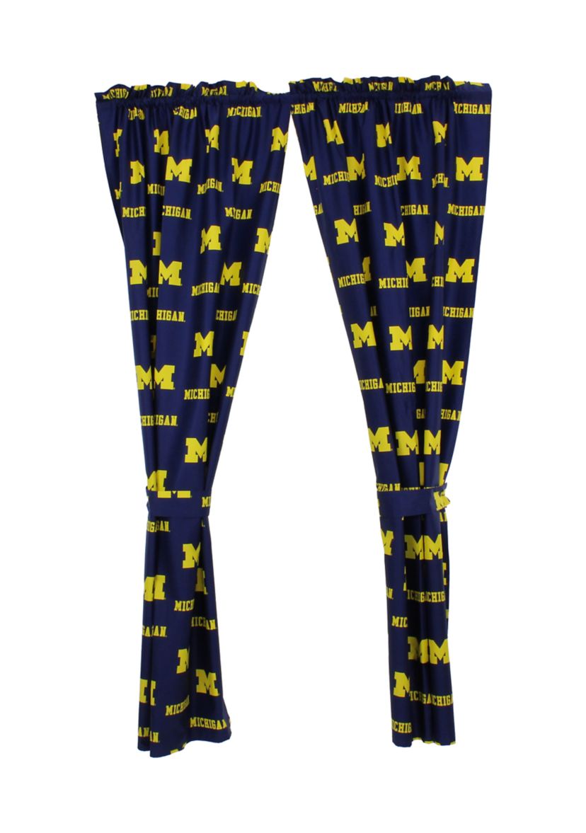 NCAA Michigan Wolverines Printed Curtain Panels