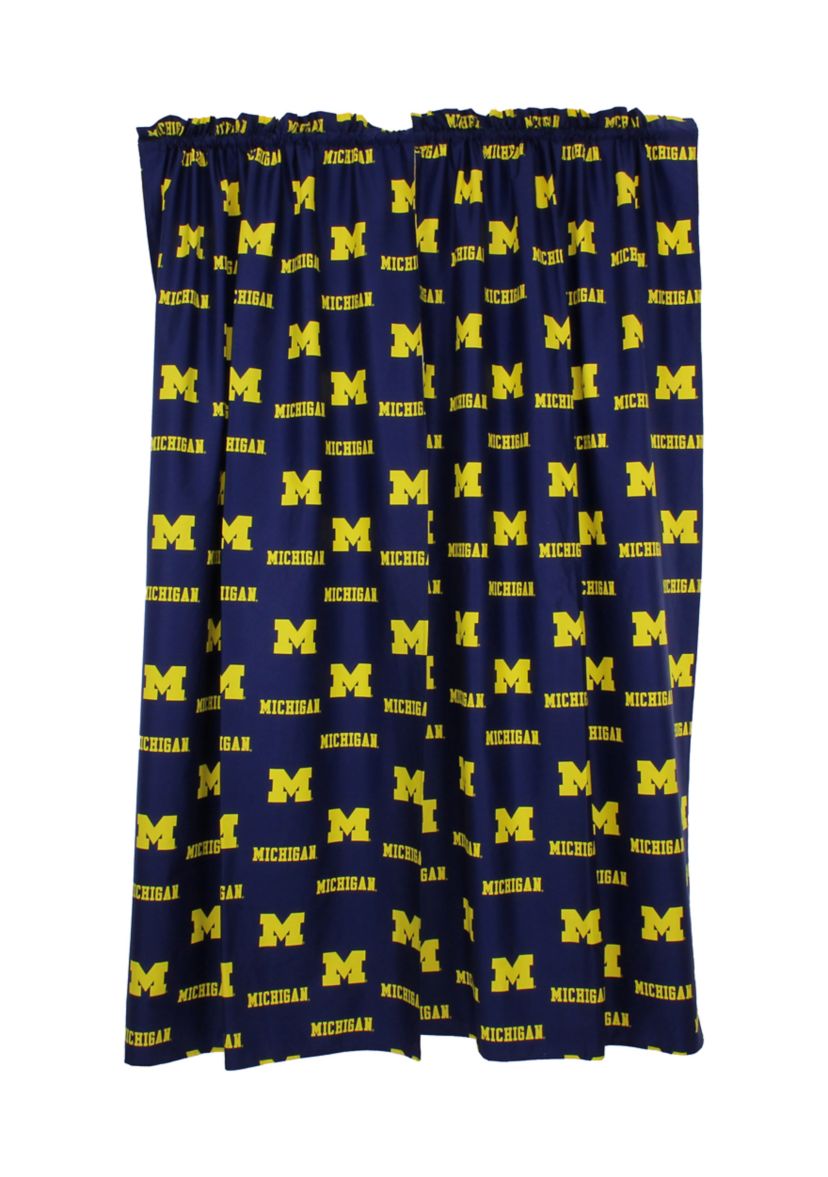 NCAA Michigan Wolverines Printed Curtain Panels