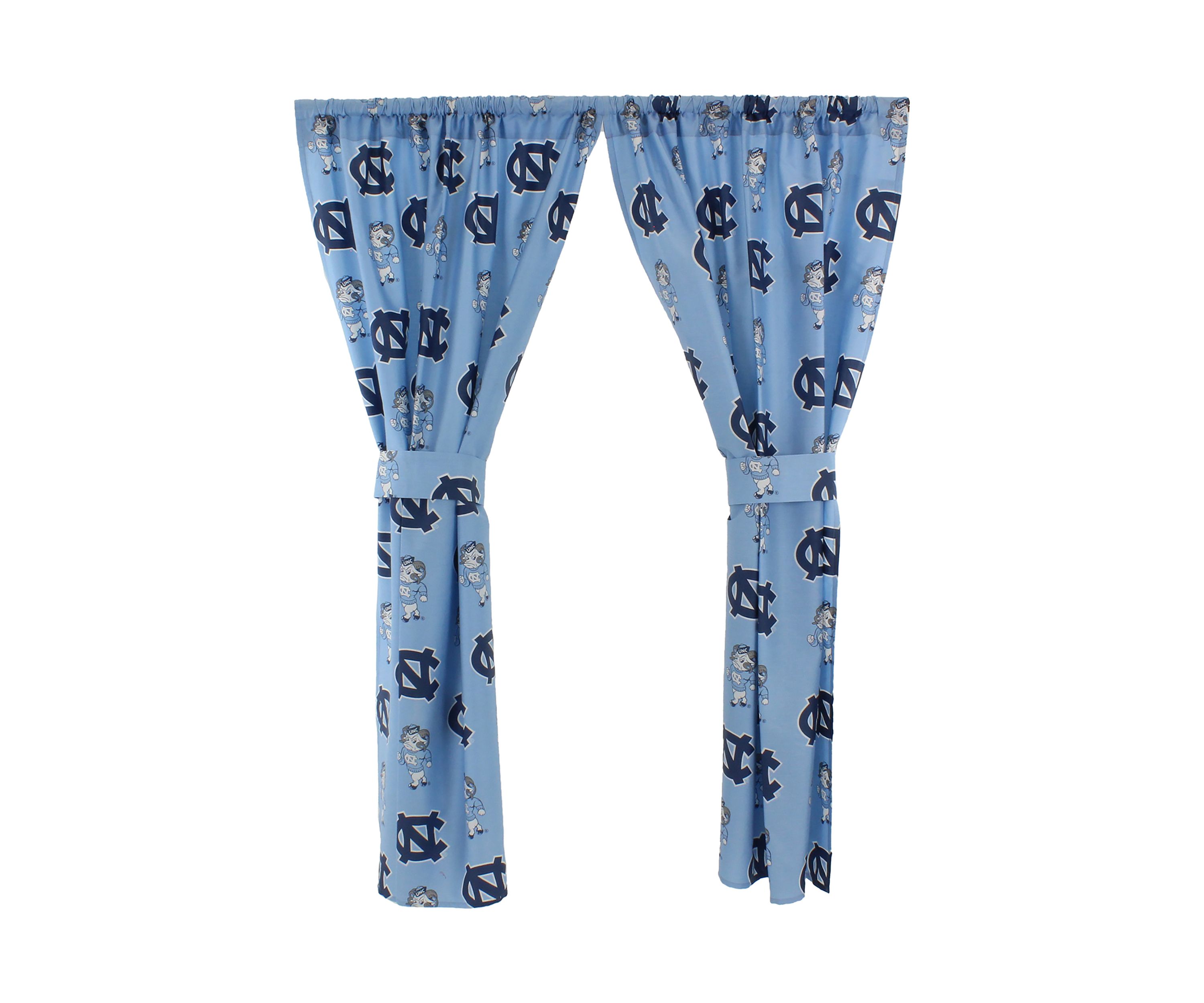 NCAA UNC Tar Heels Printed Curtain Panels