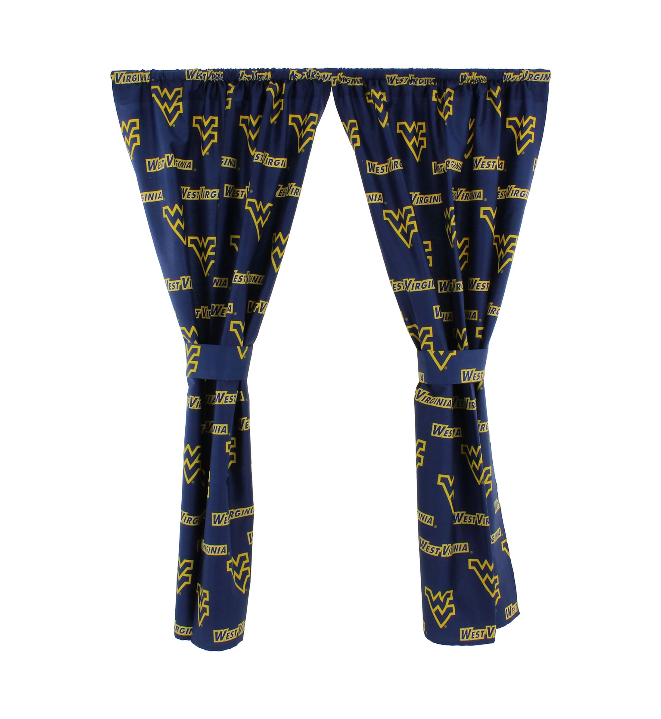 NCAA West Virginia Mountaineers Printed Curtain Panels