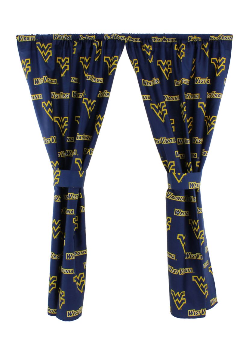 NCAA West Virginia Mountaineers Printed Curtain Panels