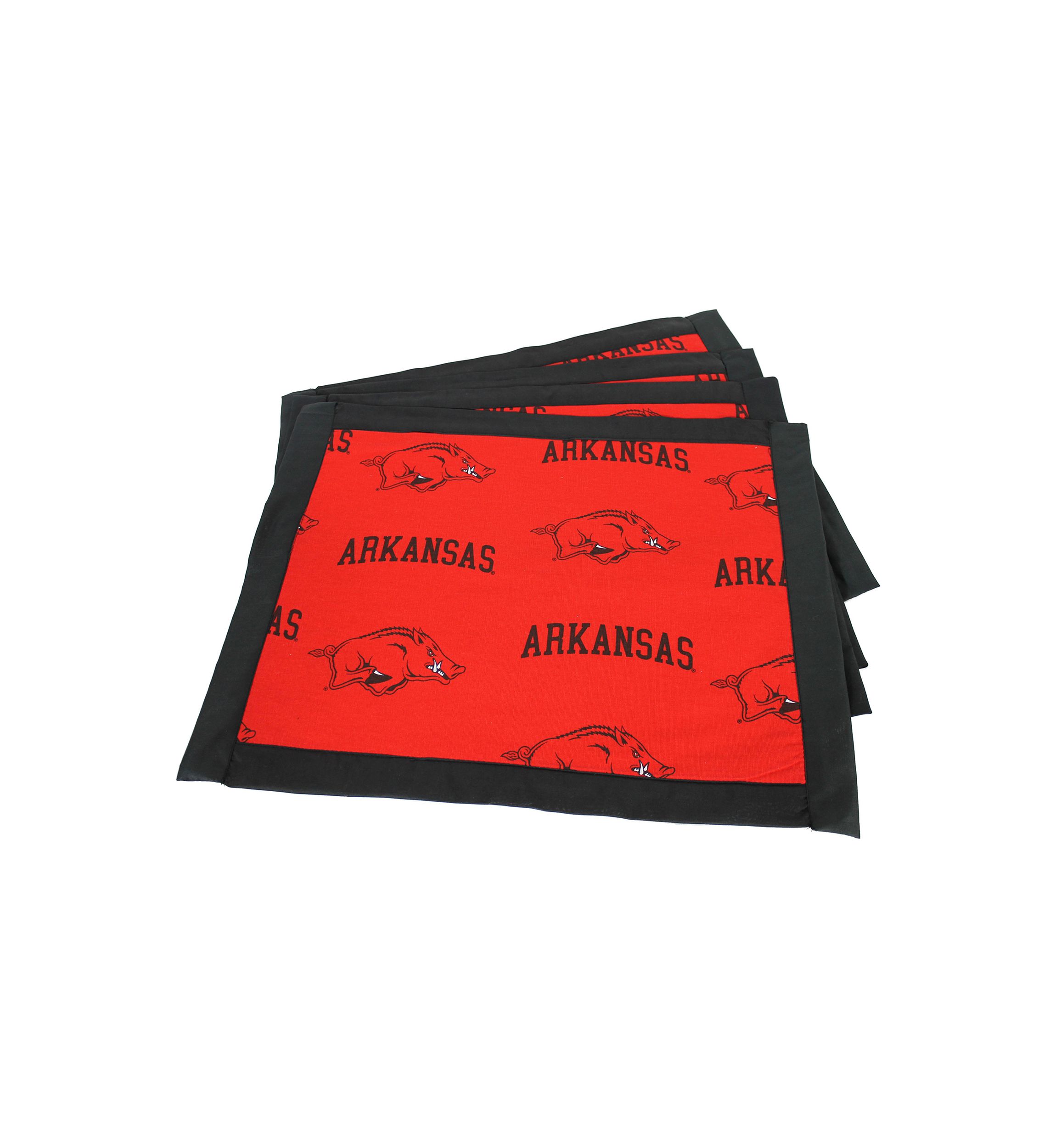 NCAA Arkansas Razorbacks Set of 4 Placemats