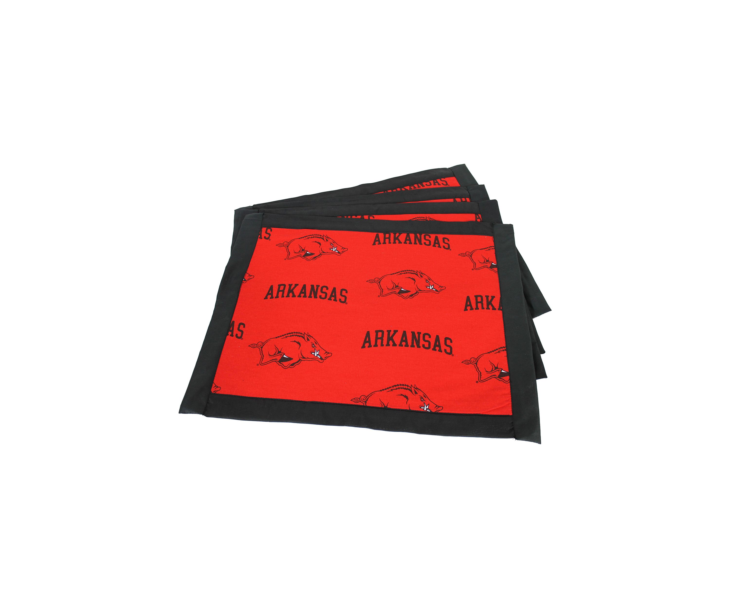 NCAA Arkansas Razorbacks Set of 4 Placemats