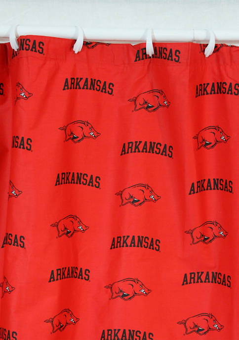 College Covers NCAA Arkansas Razorbacks Printed Shower Curtain