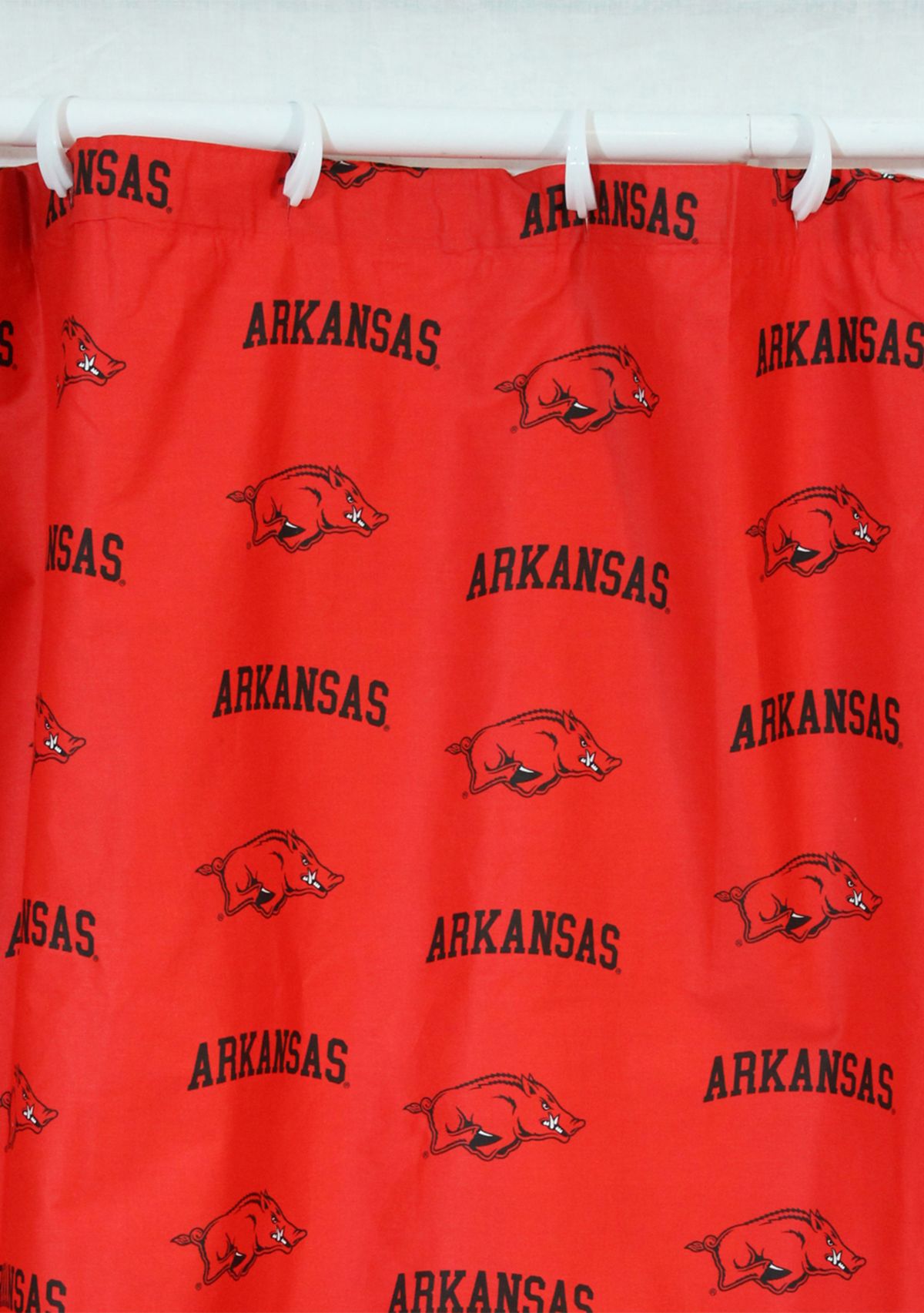 NCAA Arkansas Razorbacks Printed Shower Curtain