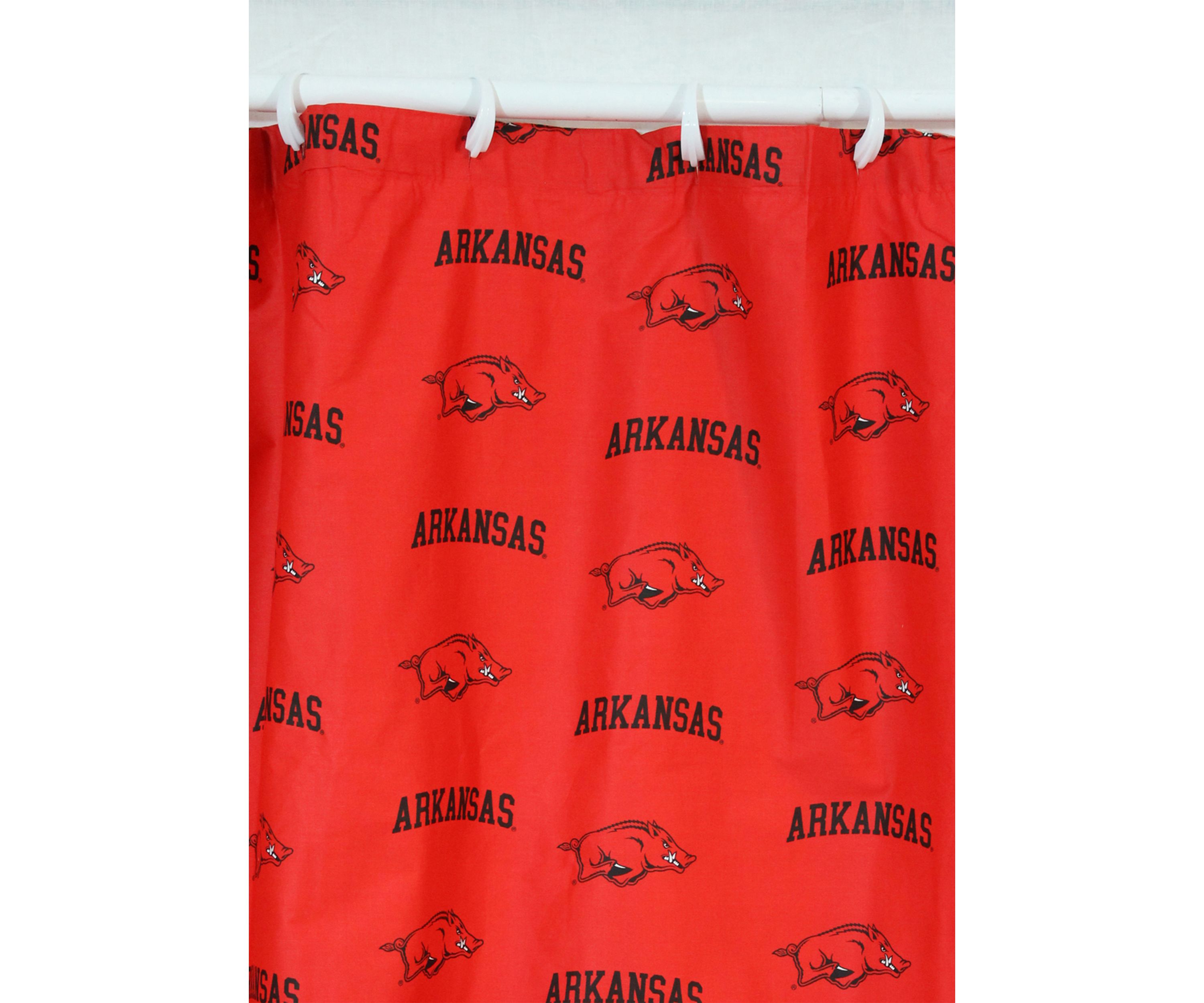 NCAA Arkansas Razorbacks Printed Shower Curtain