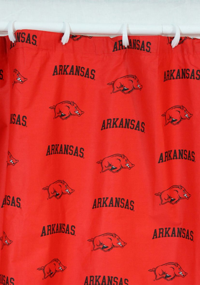 NCAA Arkansas Razorbacks Printed Shower Curtain