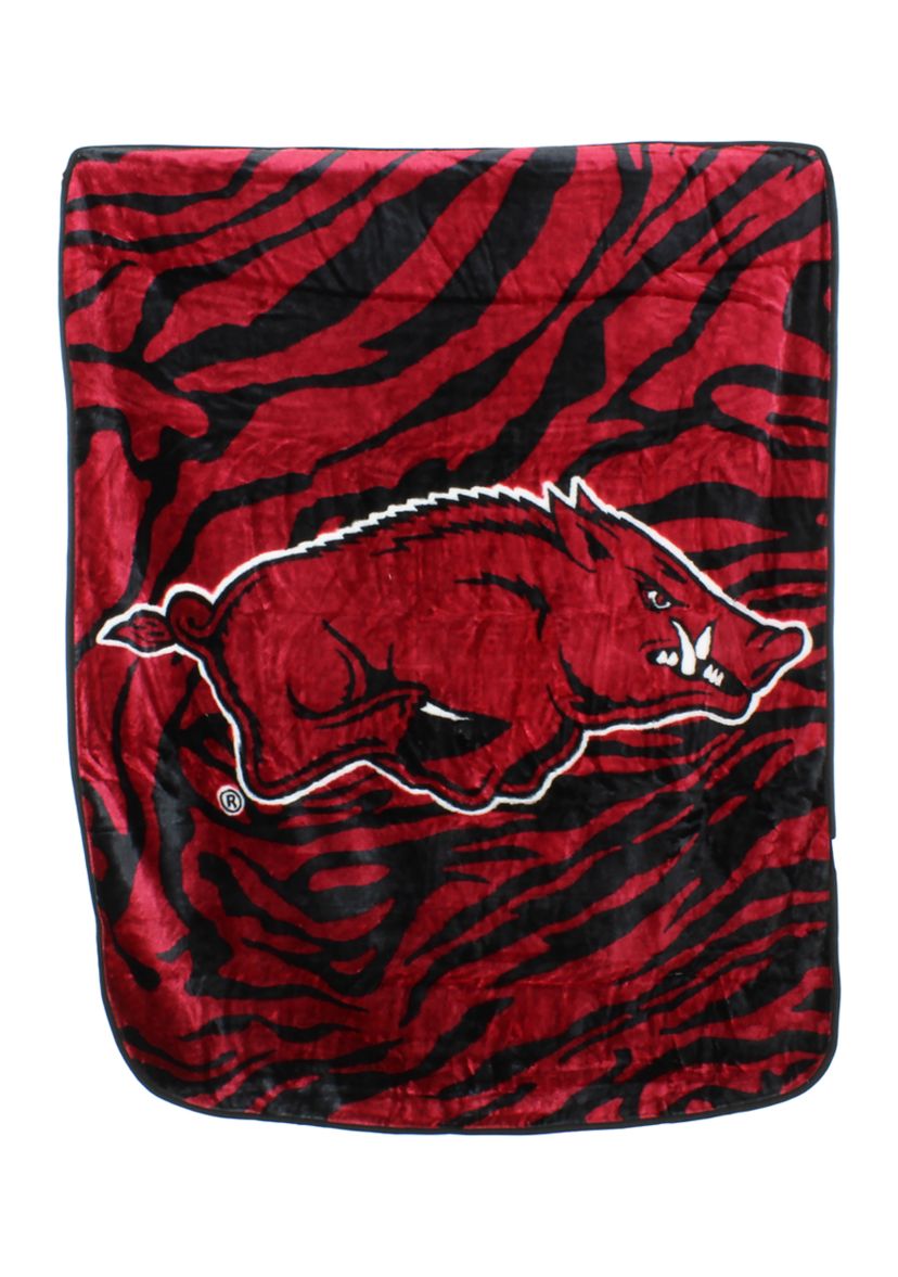 NCAA Arkansas Razorbacks Soft Raschel Throw Blanket