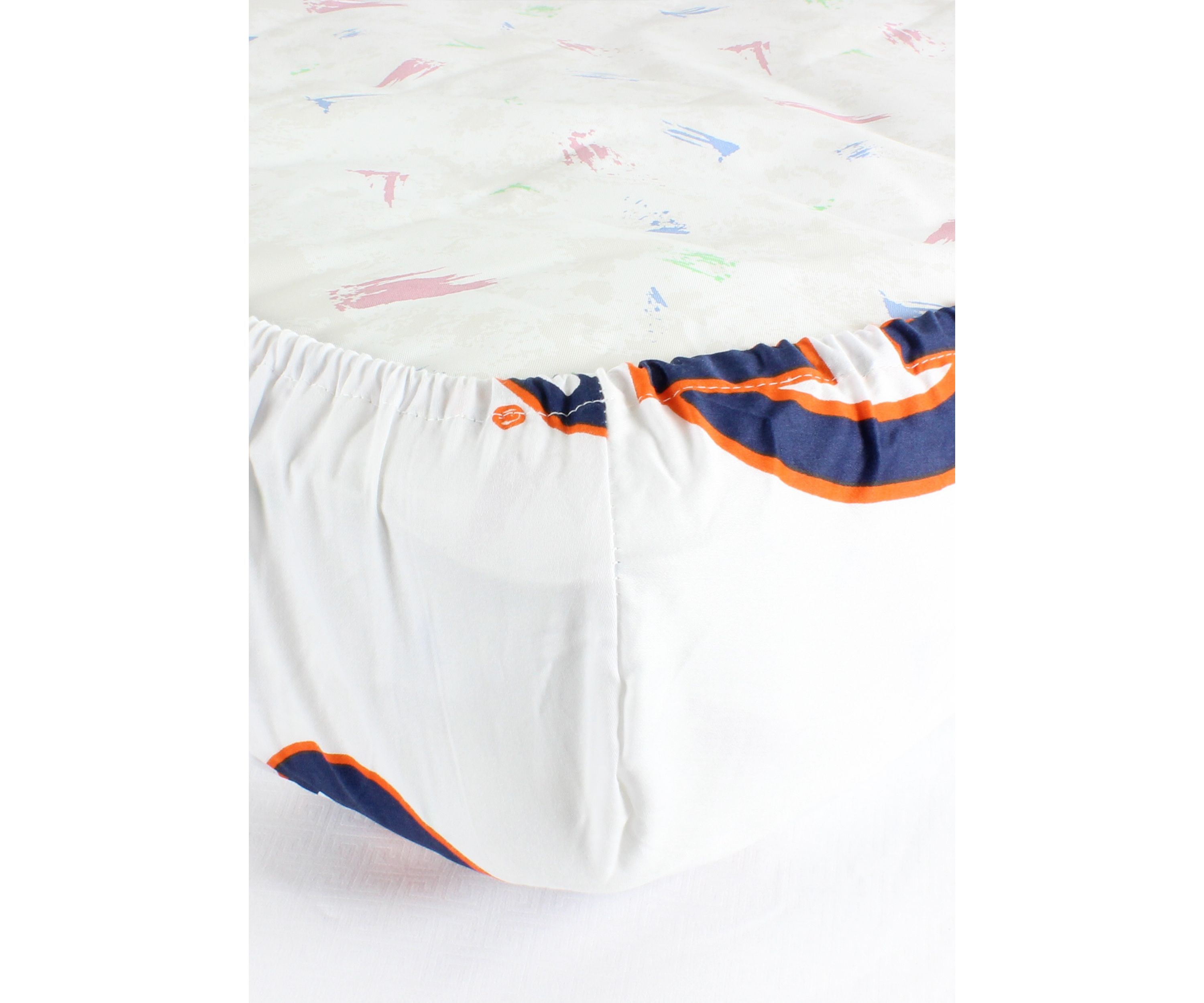 NCAA Auburn Tigers Baby Crib Fitted Sheet White