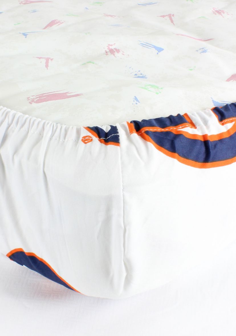 NCAA Auburn Tigers Baby Crib Fitted Sheet White