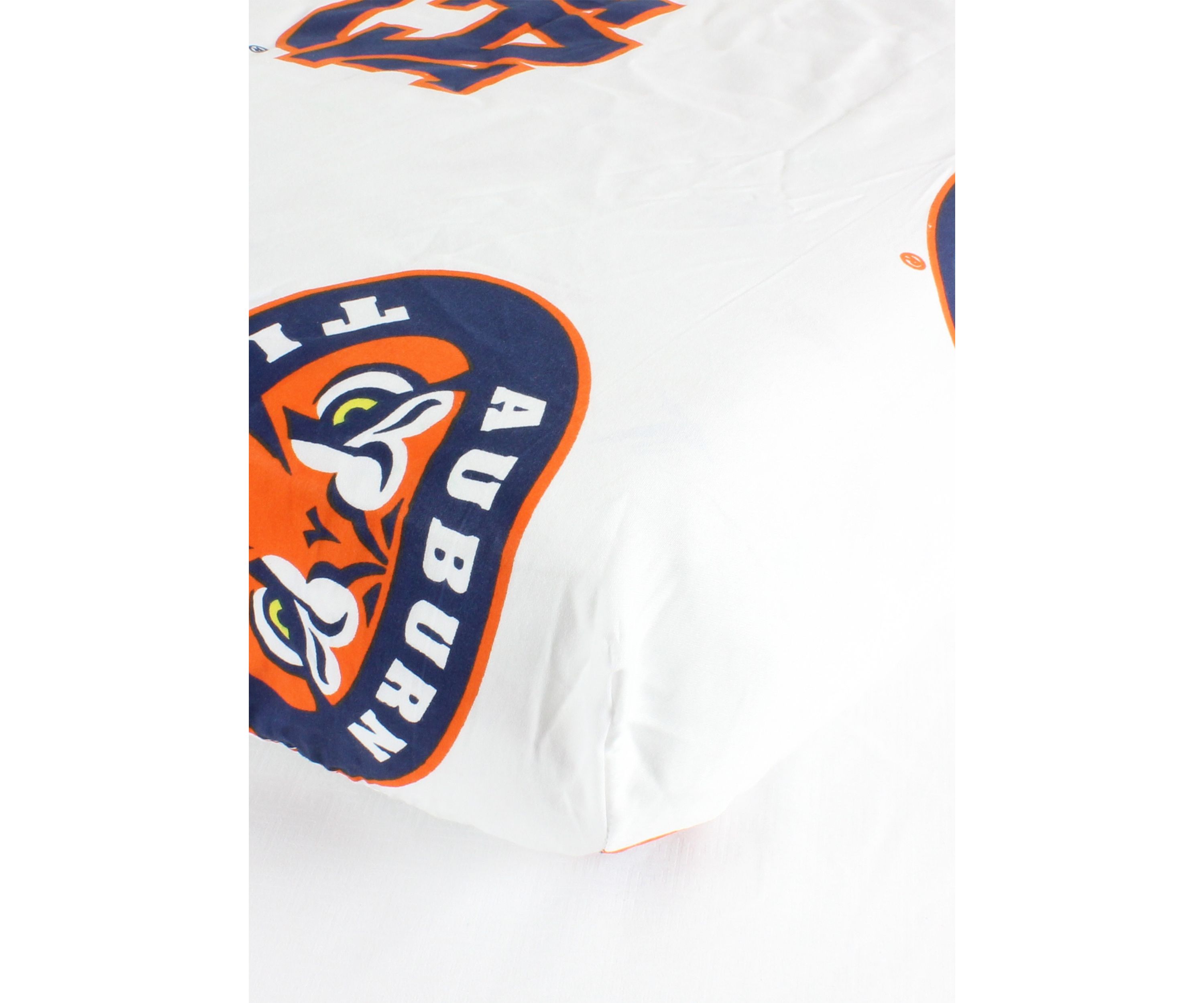 NCAA Auburn Tigers Baby Crib Fitted Sheet White