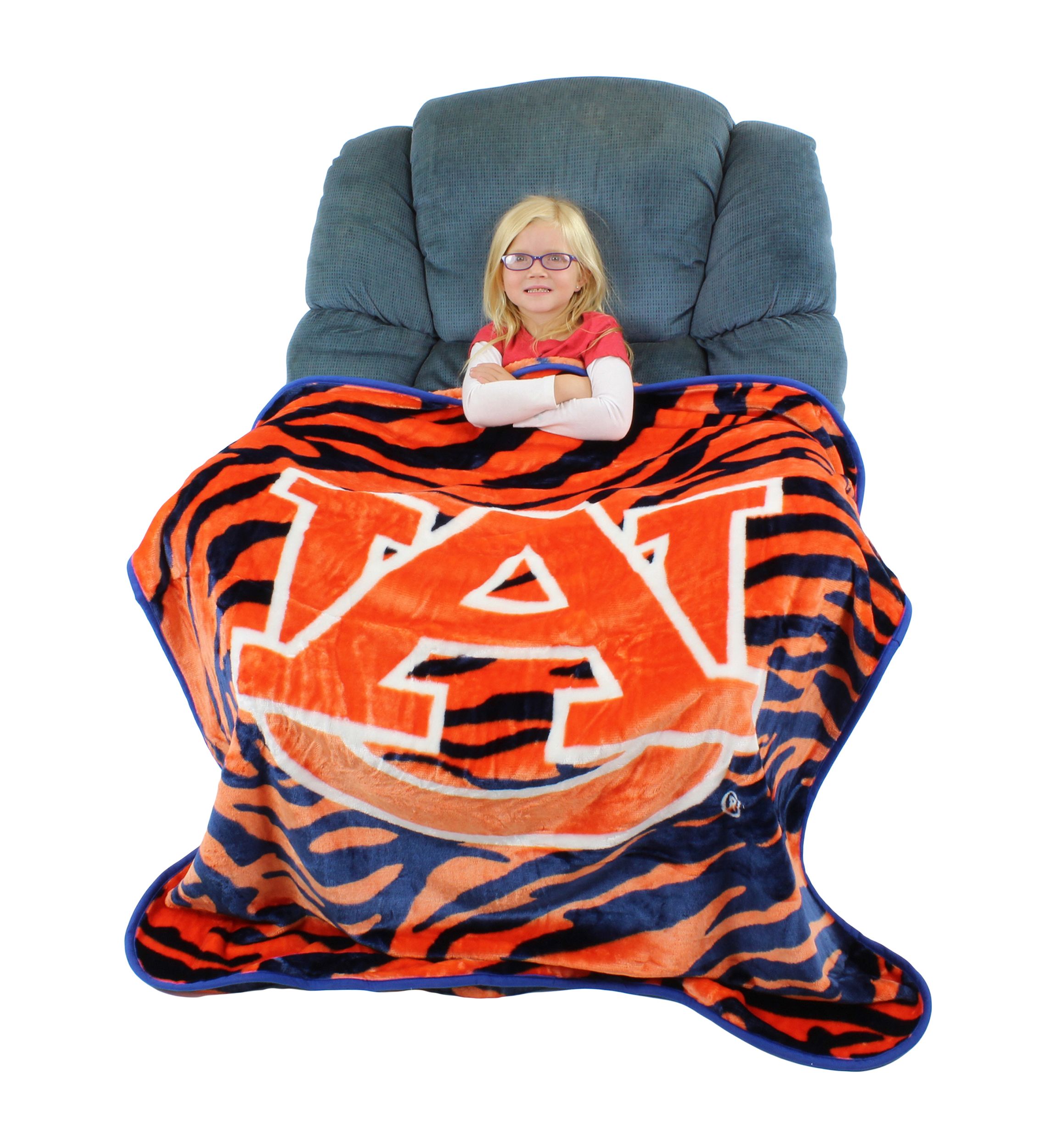 NCAA Auburn Tigers Soft Raschel Throw Blanket