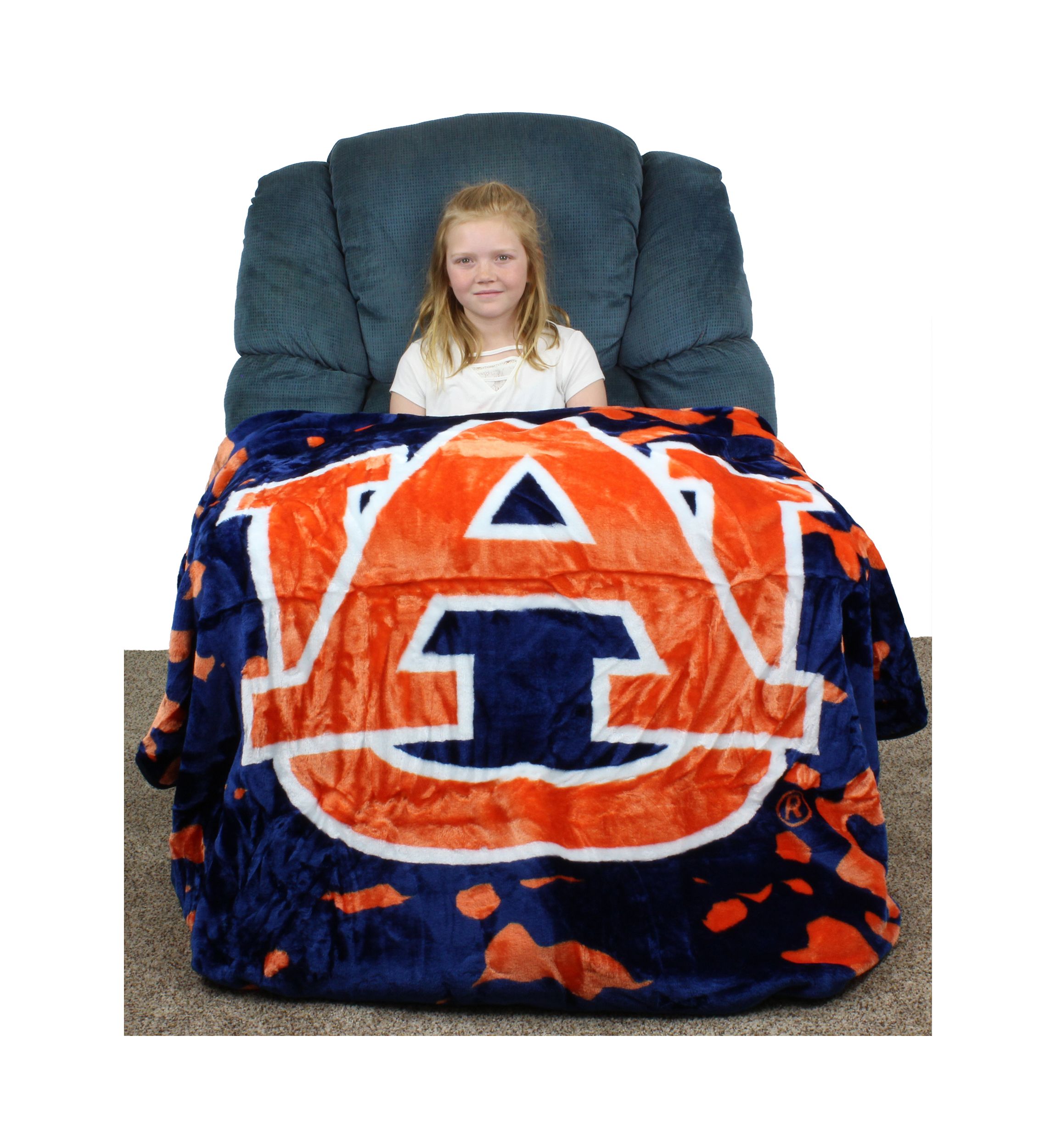 NCAA Auburn Tigers Huge Raschel Throw Blanket
