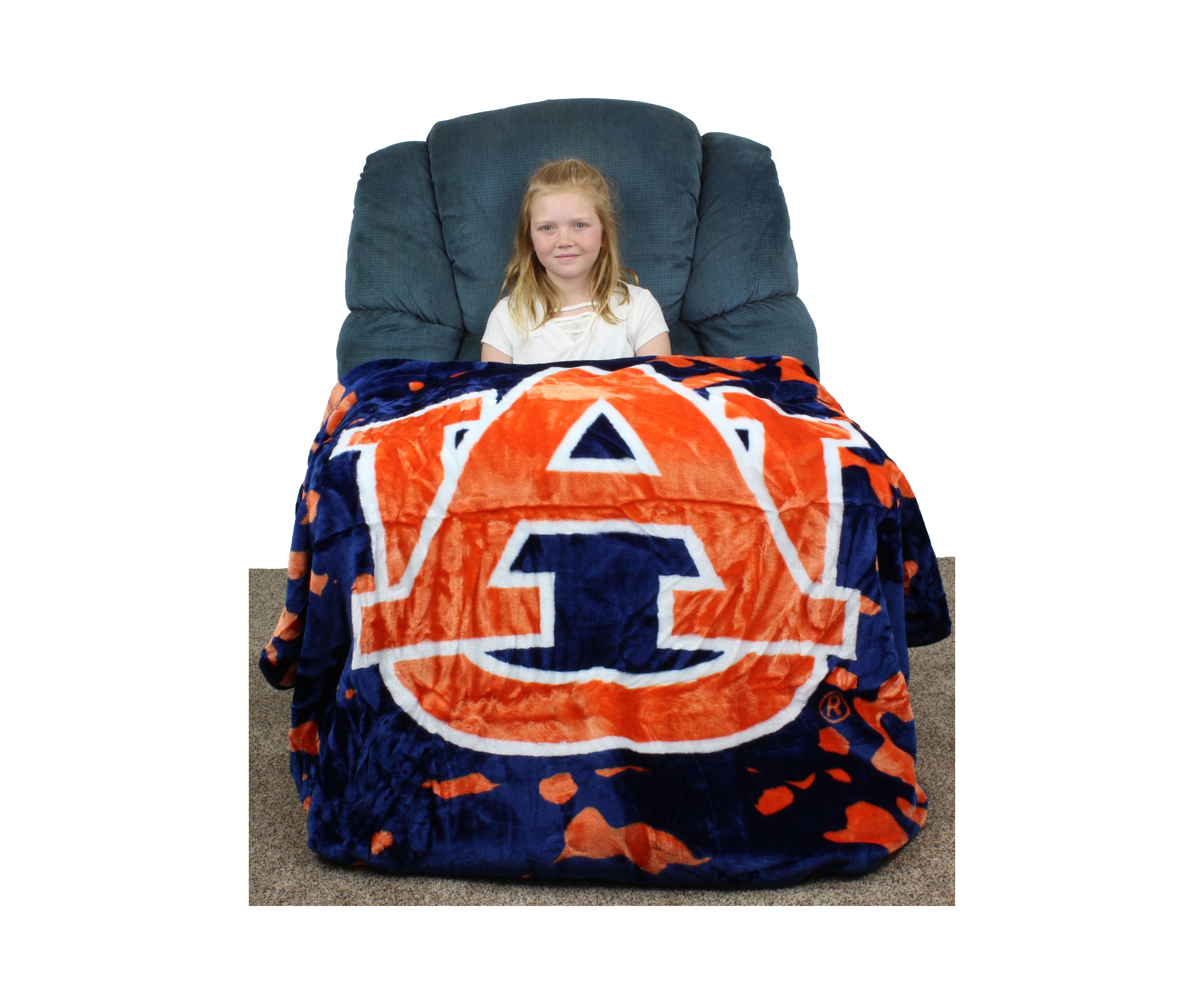 NCAA Auburn Tigers Huge Raschel Throw Blanket