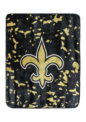 College Covers Nfl New Orleans Saints Raschel Knit Throw Blanket