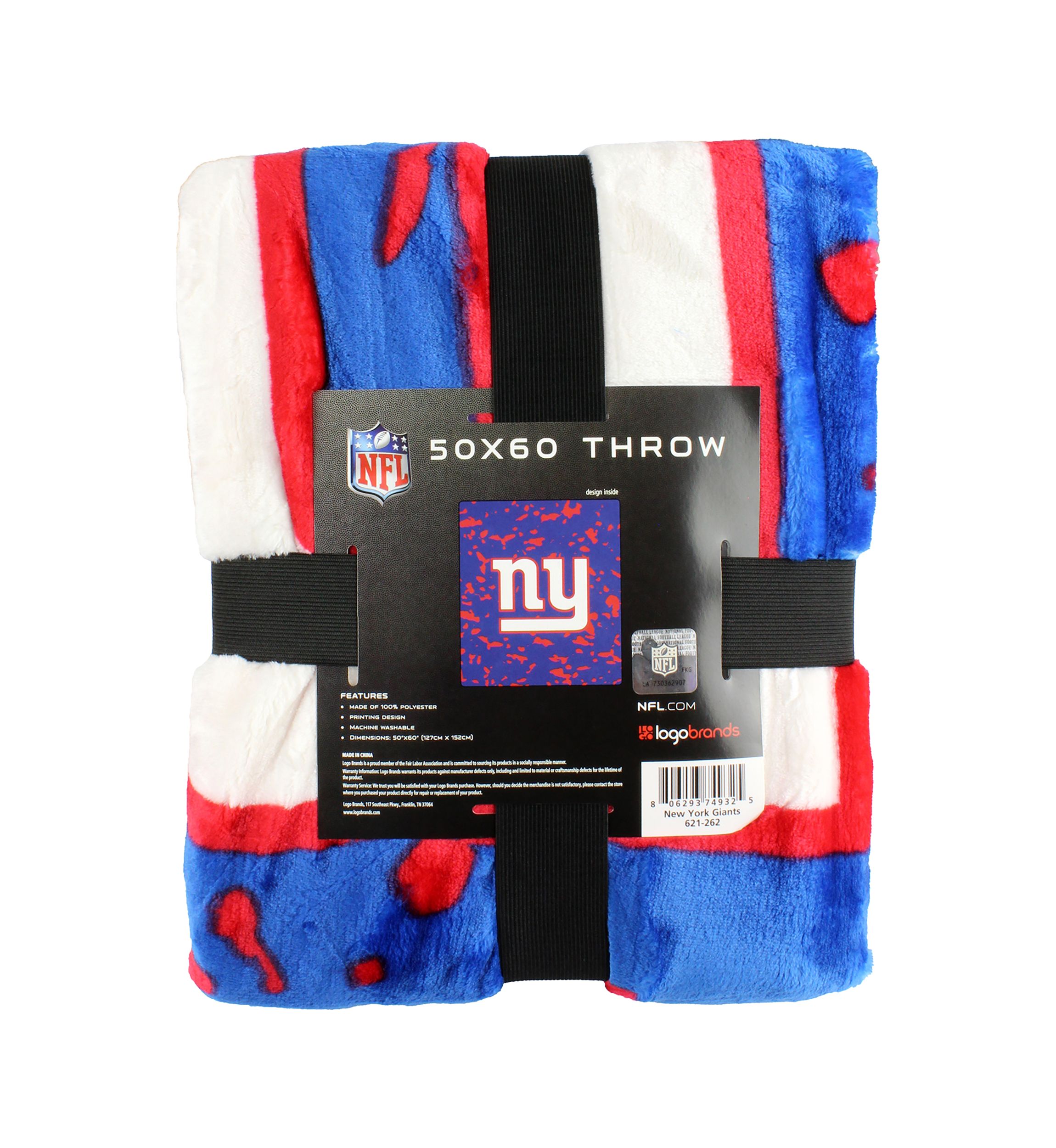 NFL New York Giants Raschel Knit Throw Blanket