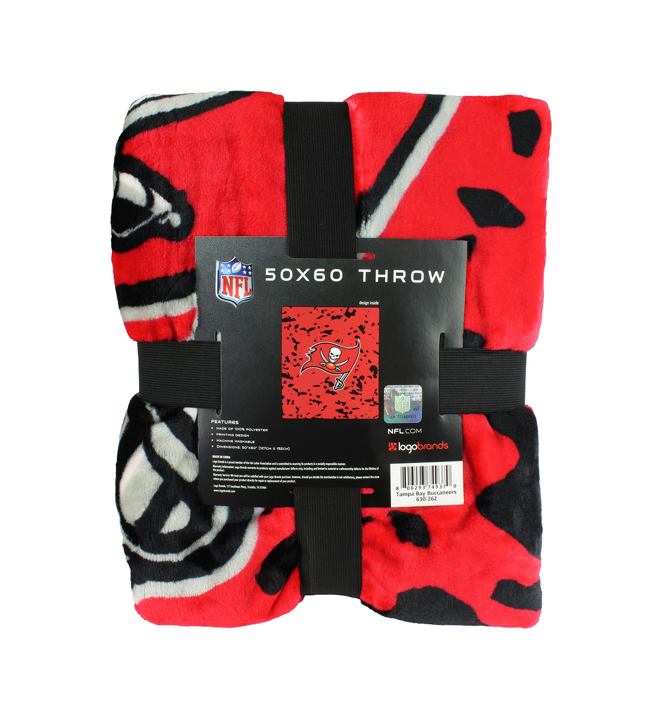 NFL Tampa Bay Buccaneers Raschel Knit Throw Blanket