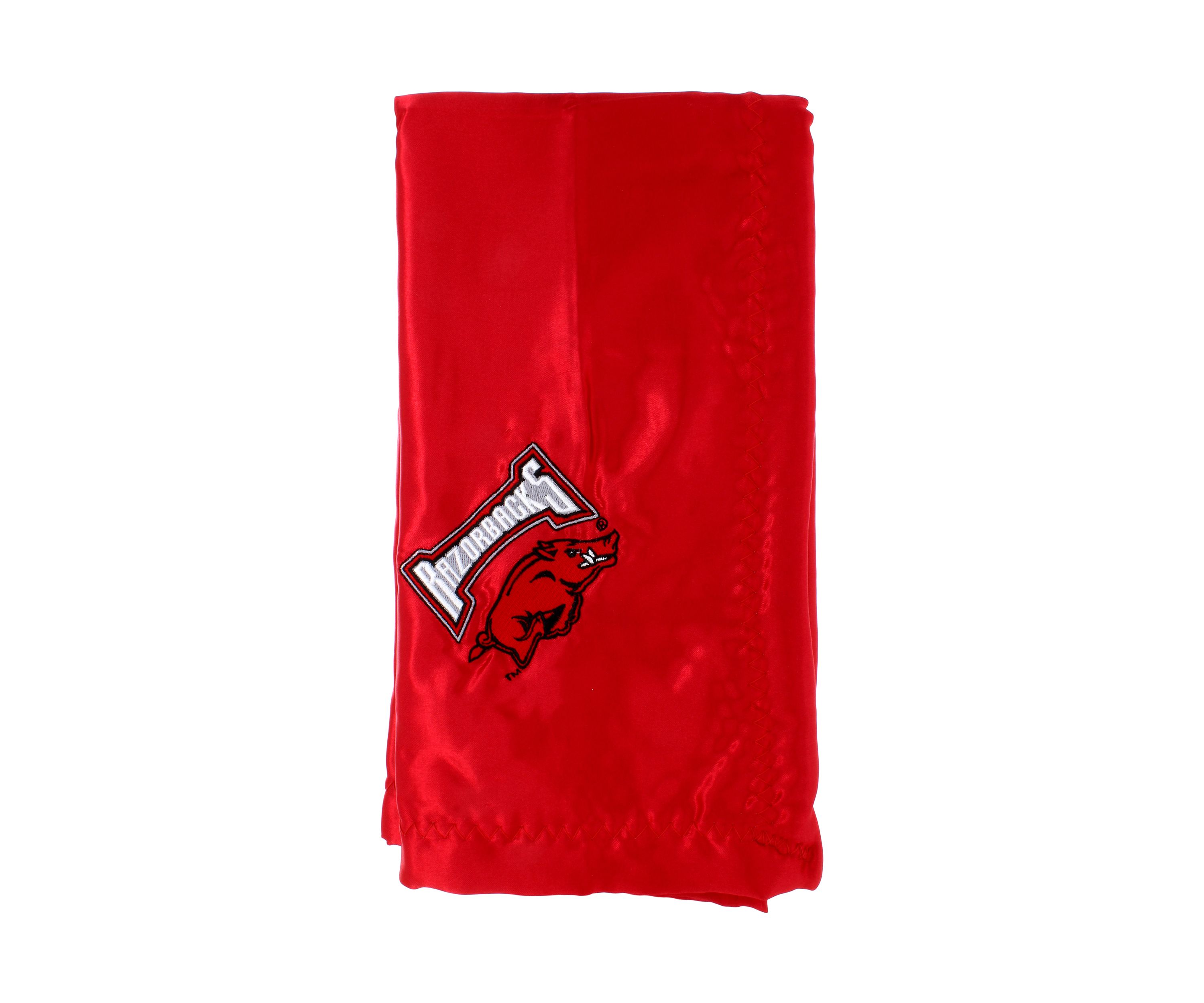 NCAA Arkansas Razorbacks 28 in x 28 in Silky and Super Soft Plush Baby Blanket