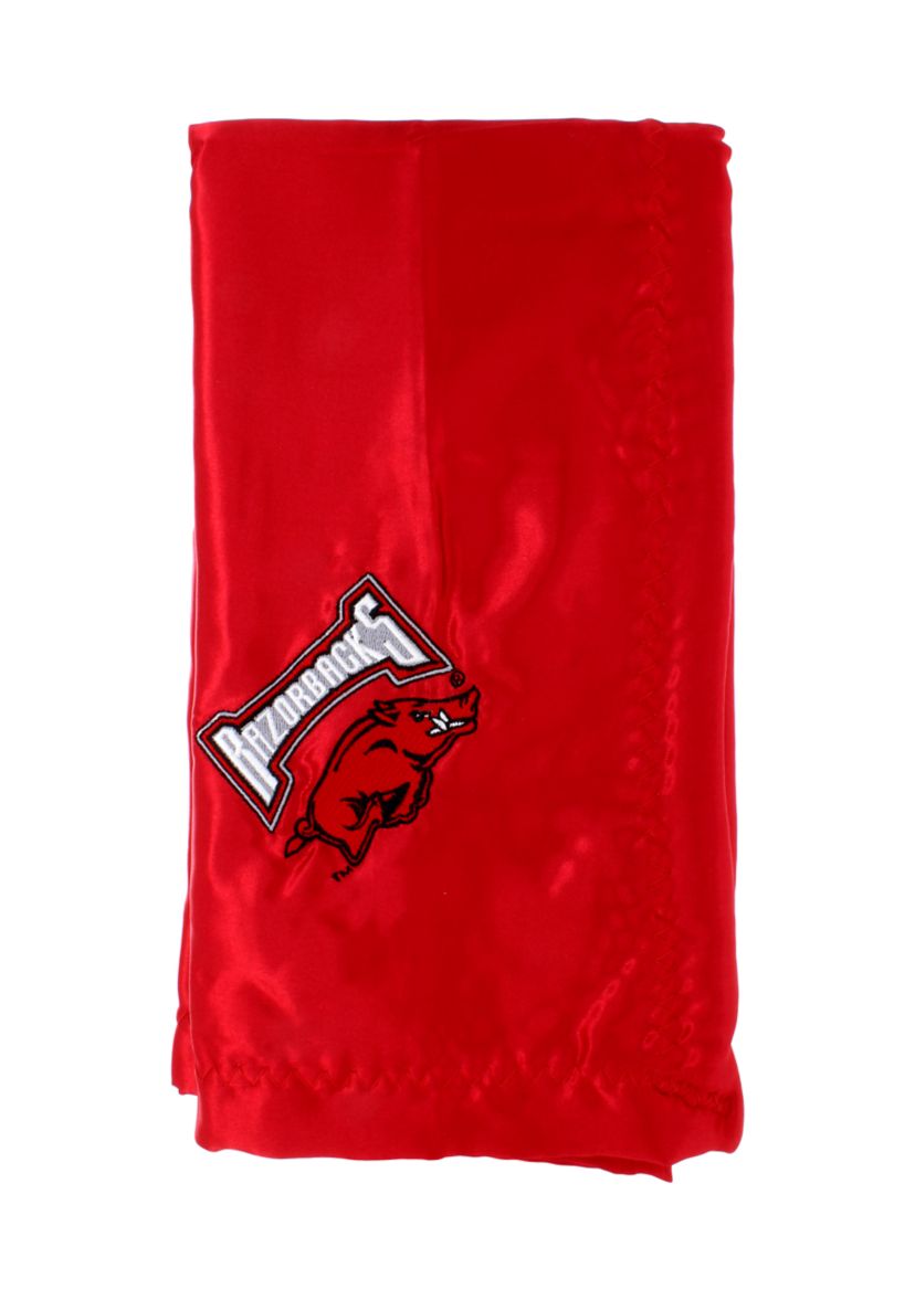 NCAA Arkansas Razorbacks 28 in x 28 in Silky and Super Soft Plush Baby Blanket