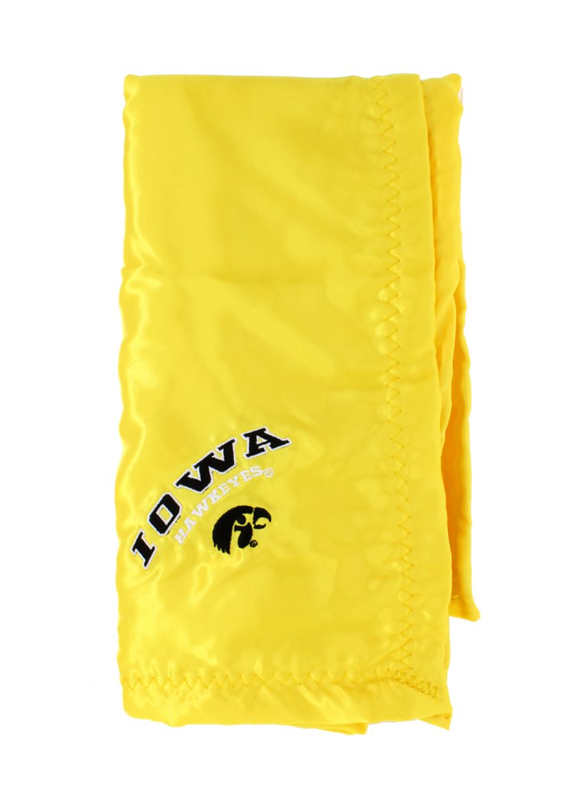 NCAA Iowa Hawkeyes 28 in x 28 in Silky and Super Soft Plush Baby Blanket