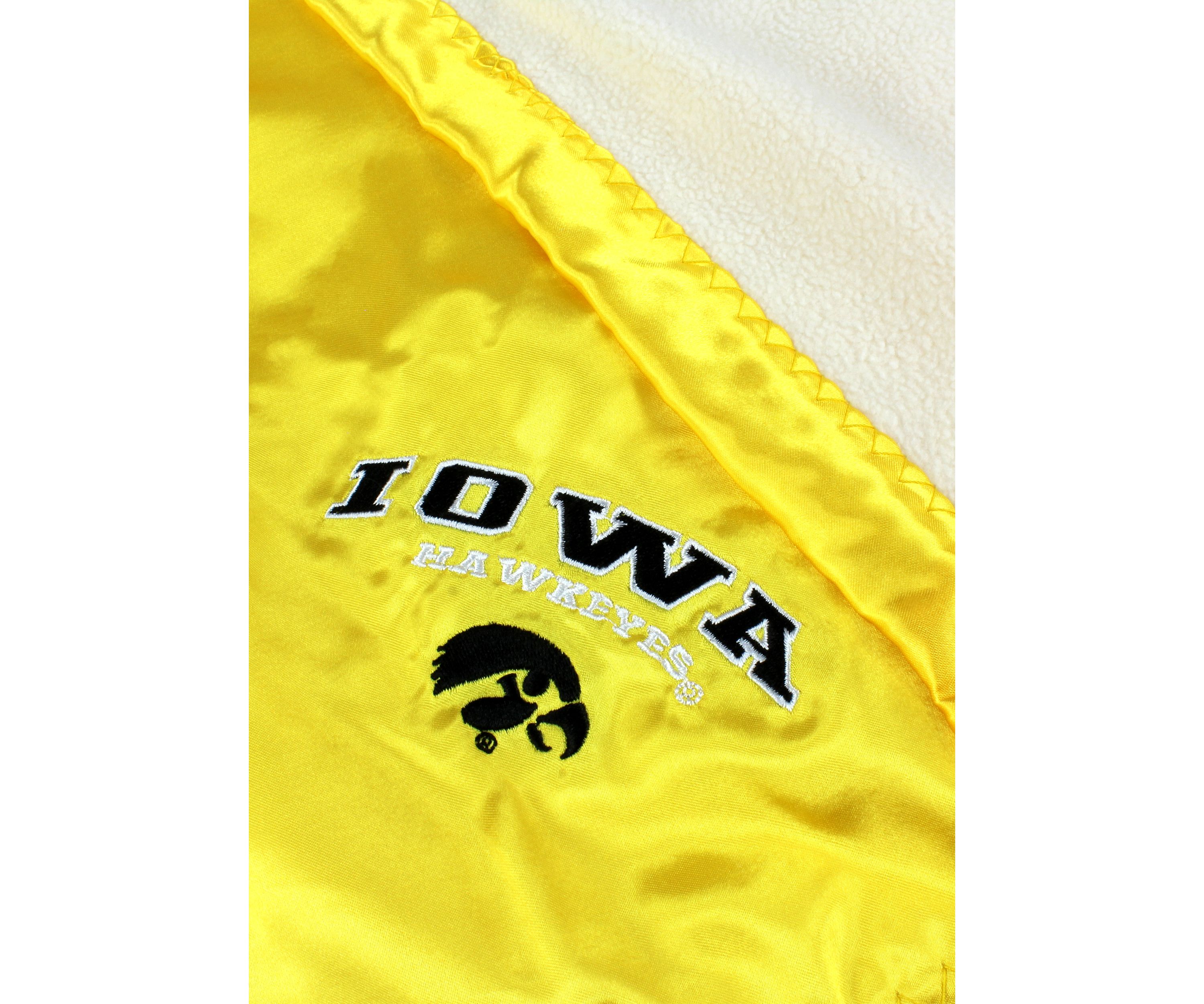 NCAA Iowa Hawkeyes 28 in x 28 in Silky and Super Soft Plush Baby Blanket