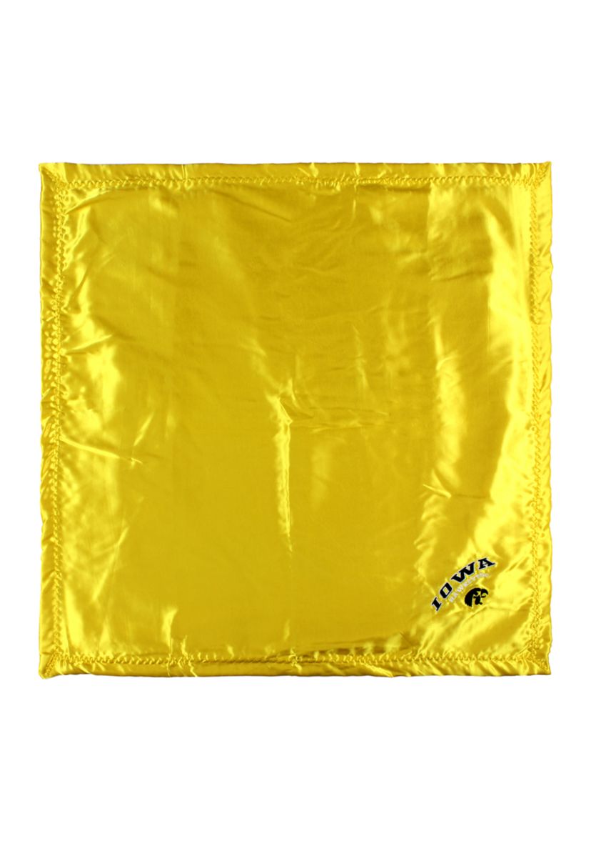 NCAA Iowa Hawkeyes 28 in x 28 in Silky and Super Soft Plush Baby Blanket