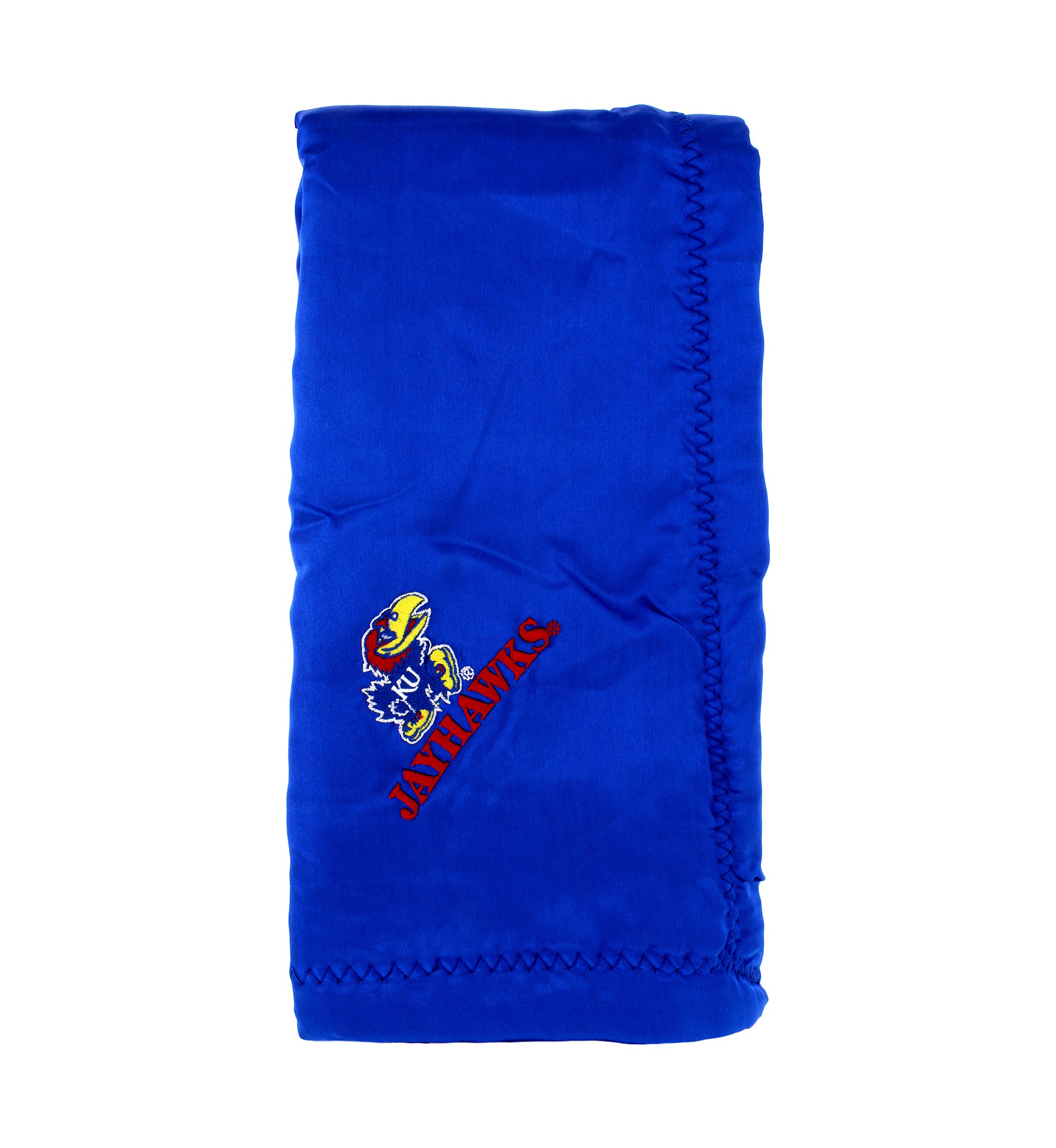 NCAA Kansas Jayhawks 28 in x 28 in Silky and Super Soft Plush Baby Blanket