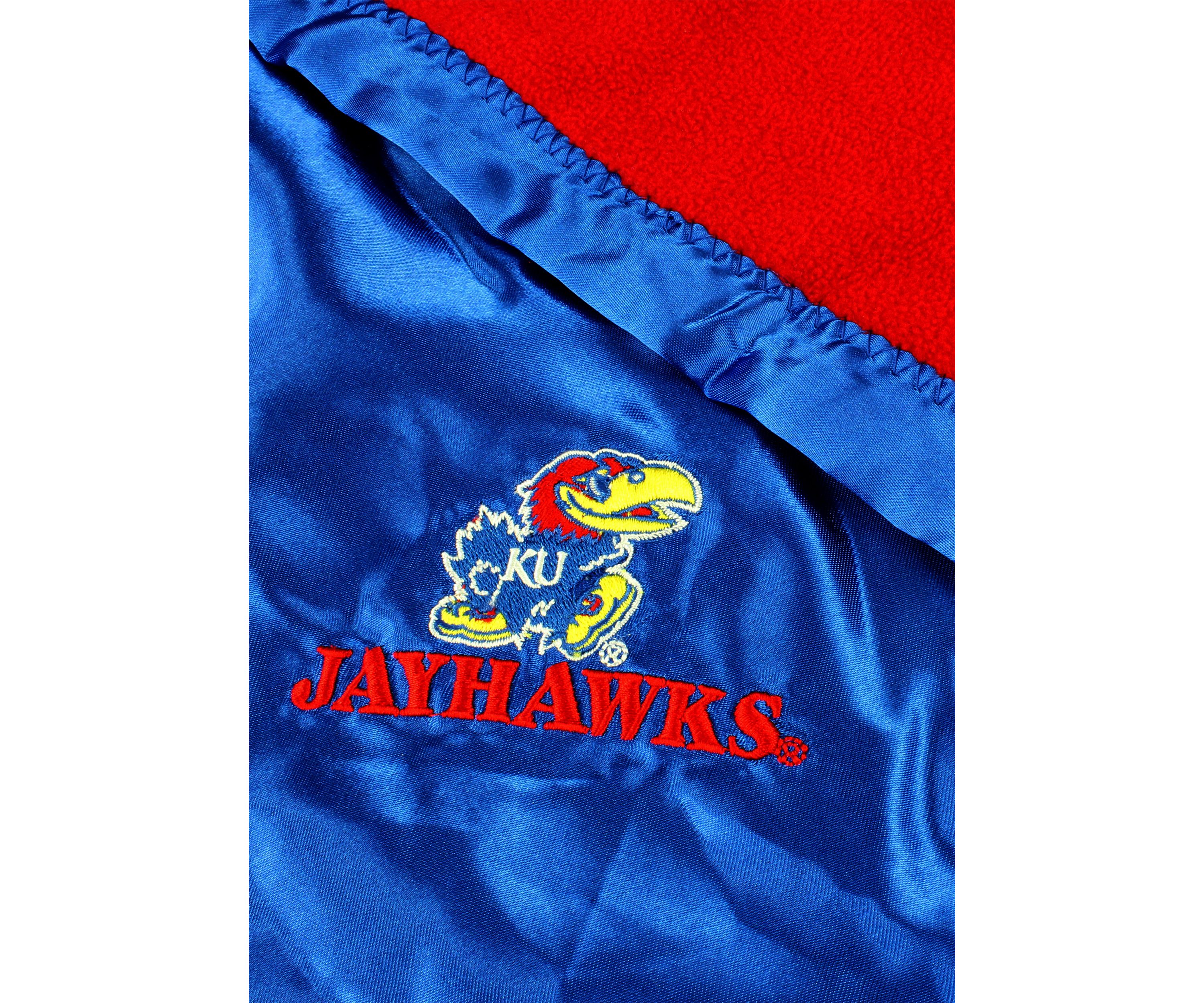 NCAA Kansas Jayhawks 28 in x 28 in Silky and Super Soft Plush Baby Blanket