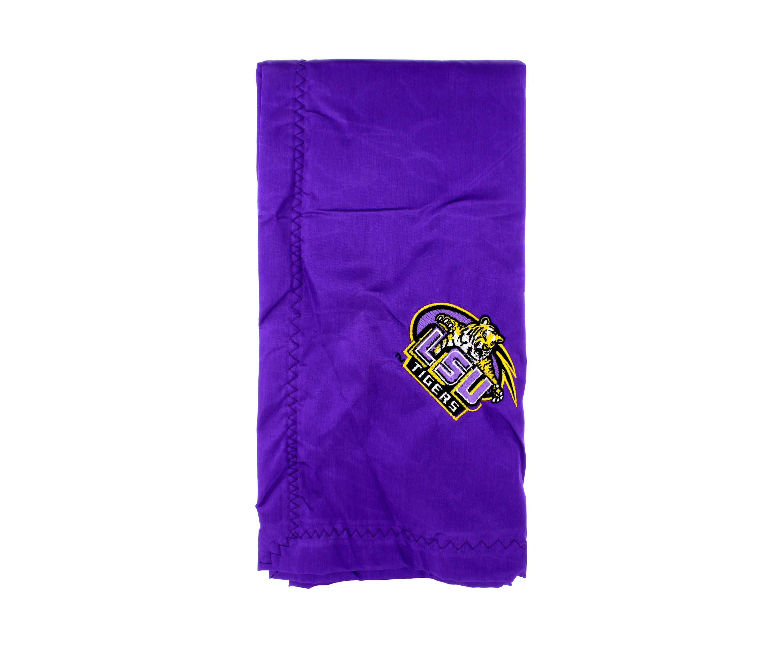 NCAA LSU Tigers 28 in x 28 in Silky and Super Soft Plush Baby Blanket