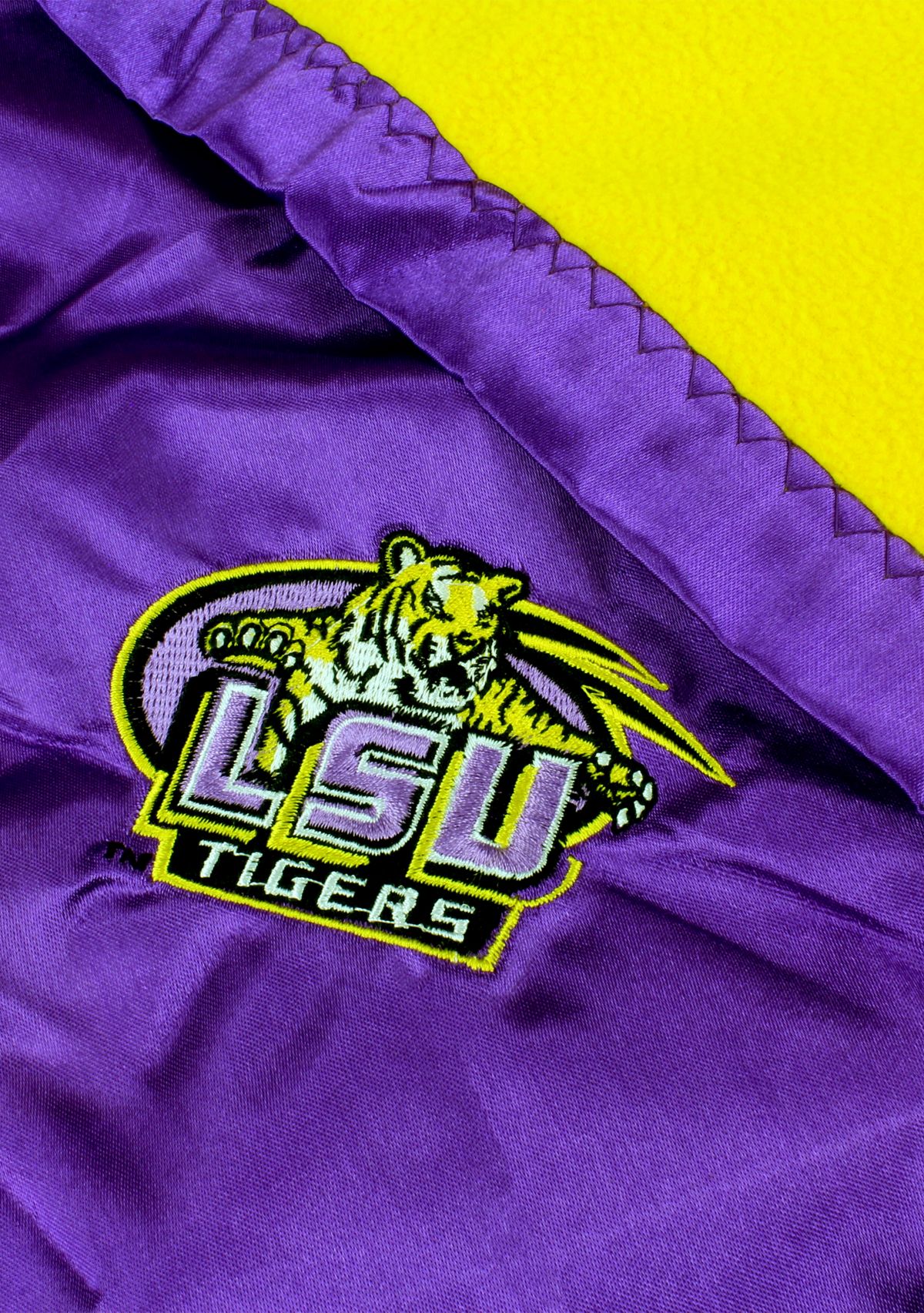 NCAA LSU Tigers 28 in x 28 in Silky and Super Soft Plush Baby Blanket