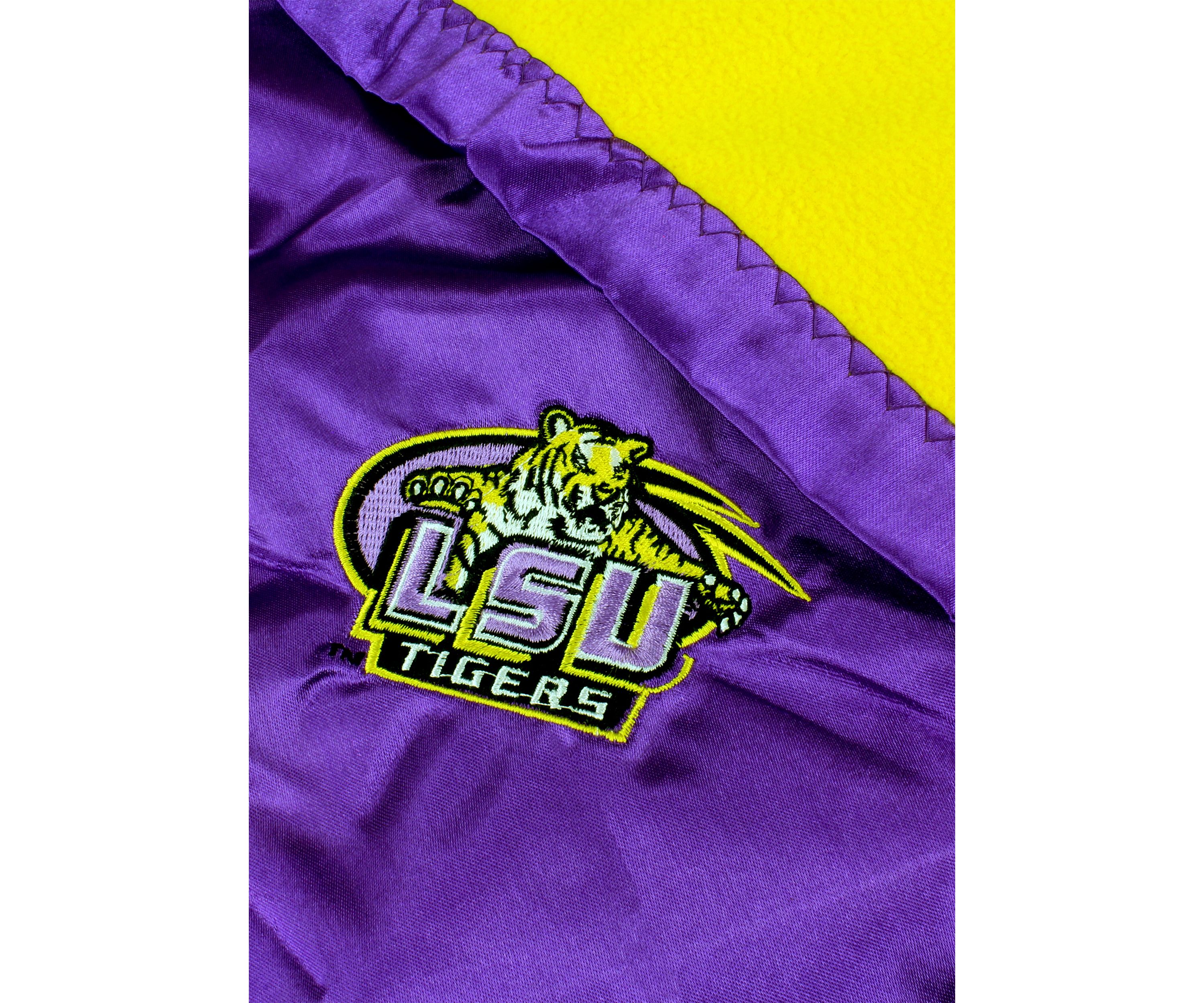 NCAA LSU Tigers 28 in x 28 in Silky and Super Soft Plush Baby Blanket