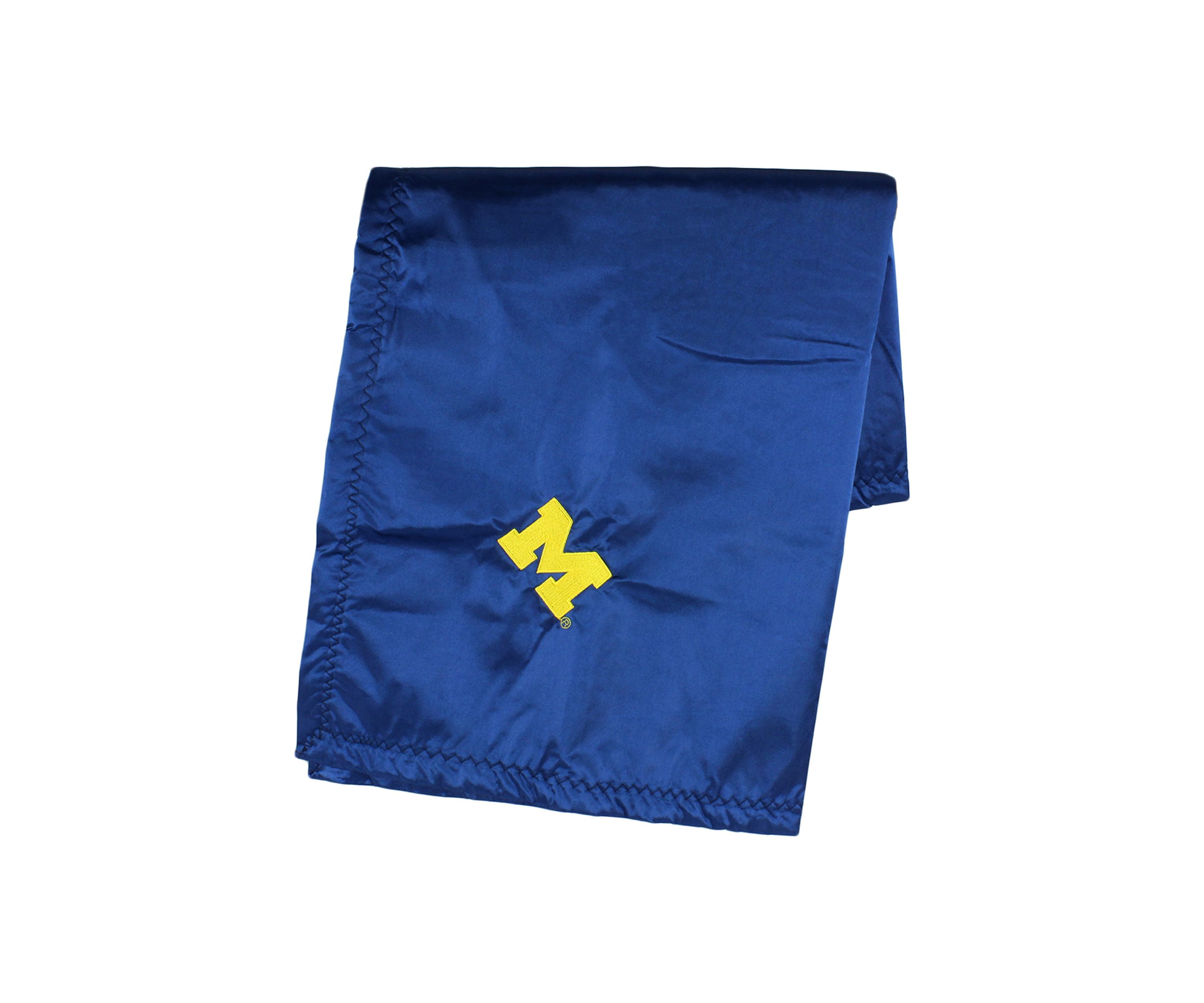 NCAA Michigan Wolverines 28 in x 28 in Silky and Super Soft Plush Baby Blanket
