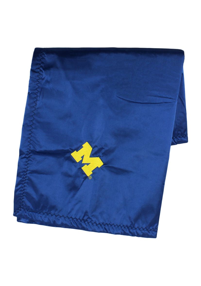 NCAA Michigan Wolverines 28 in x 28 in Silky and Super Soft Plush Baby Blanket