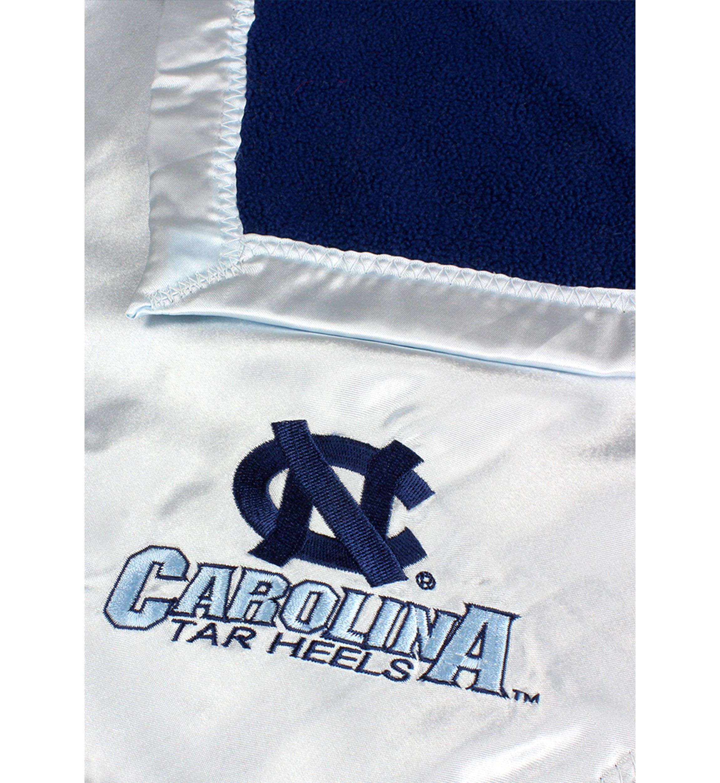 NCAA North Carolina Tar Heels 28 in x 28 in Silky and Super Soft Plush Baby Blanket