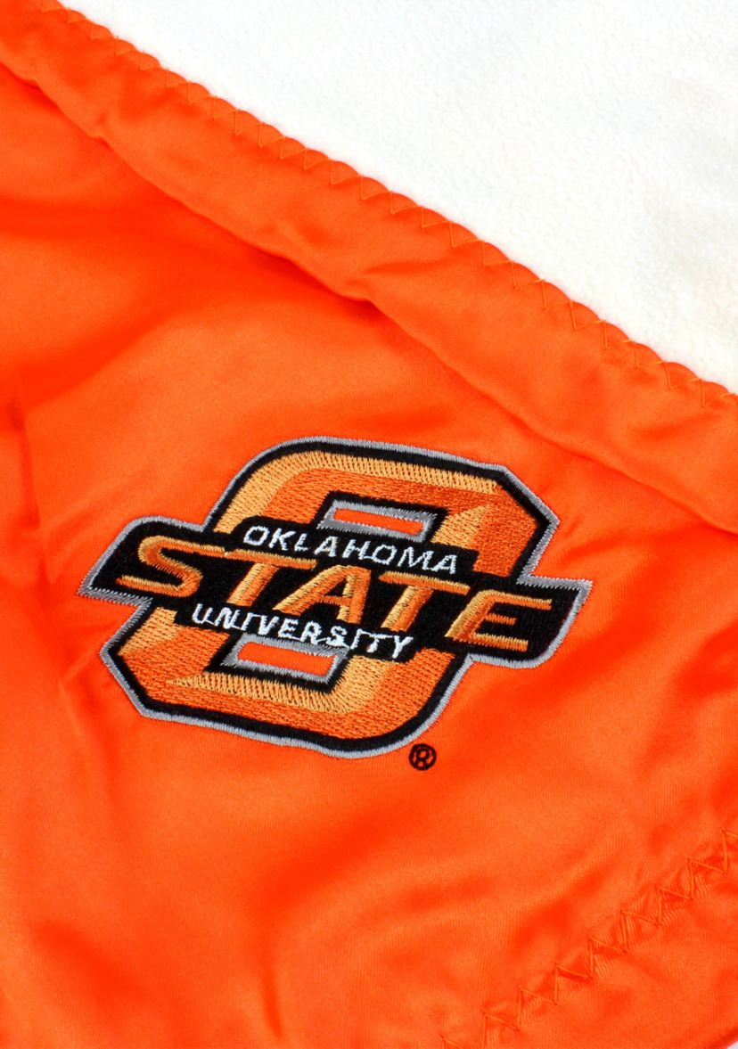 NCAA Oklahoma State Cowboys 28 in x 28 in Silky and Super Soft Plush Baby Blanket