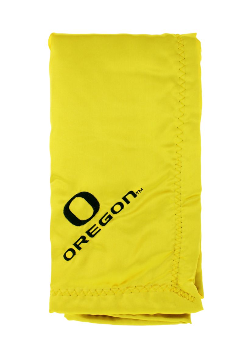 NCAA Oregon Ducks 28 in x 28 in Silky and Super Soft Plush Baby Blanket