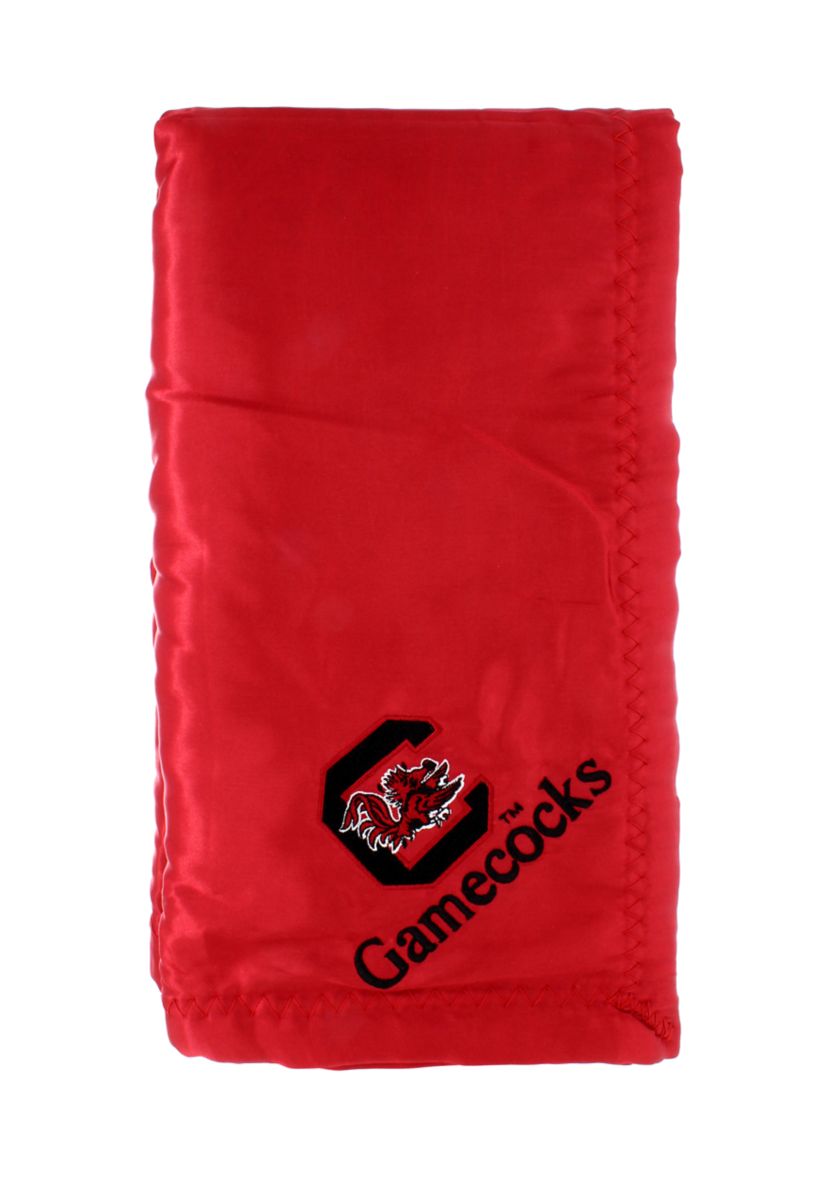 NCAA South Carolina Gamecocks 28 in x 28 in Silky and Super Soft Plush Baby Blanket