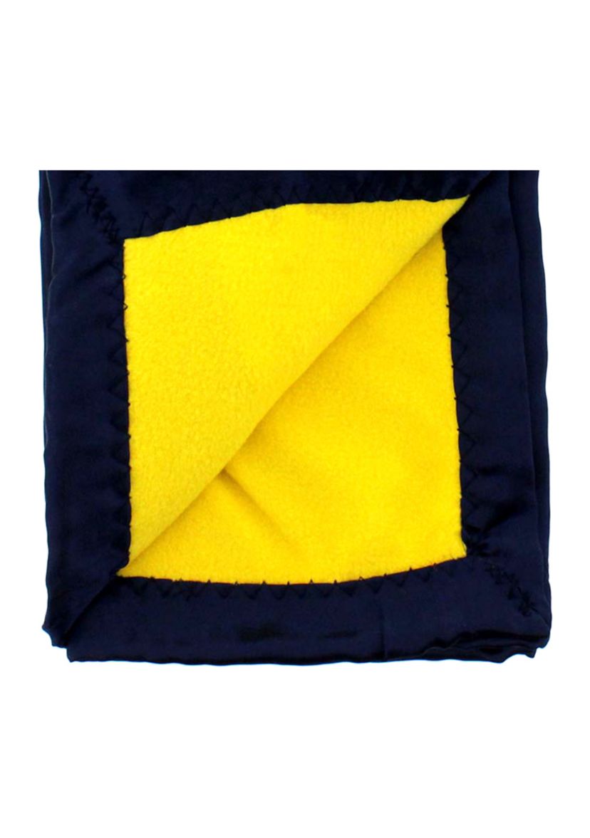 NCAA West Virginia Mountaineers 28 in x 28 in Silky and Super Soft Plush Baby Blanket