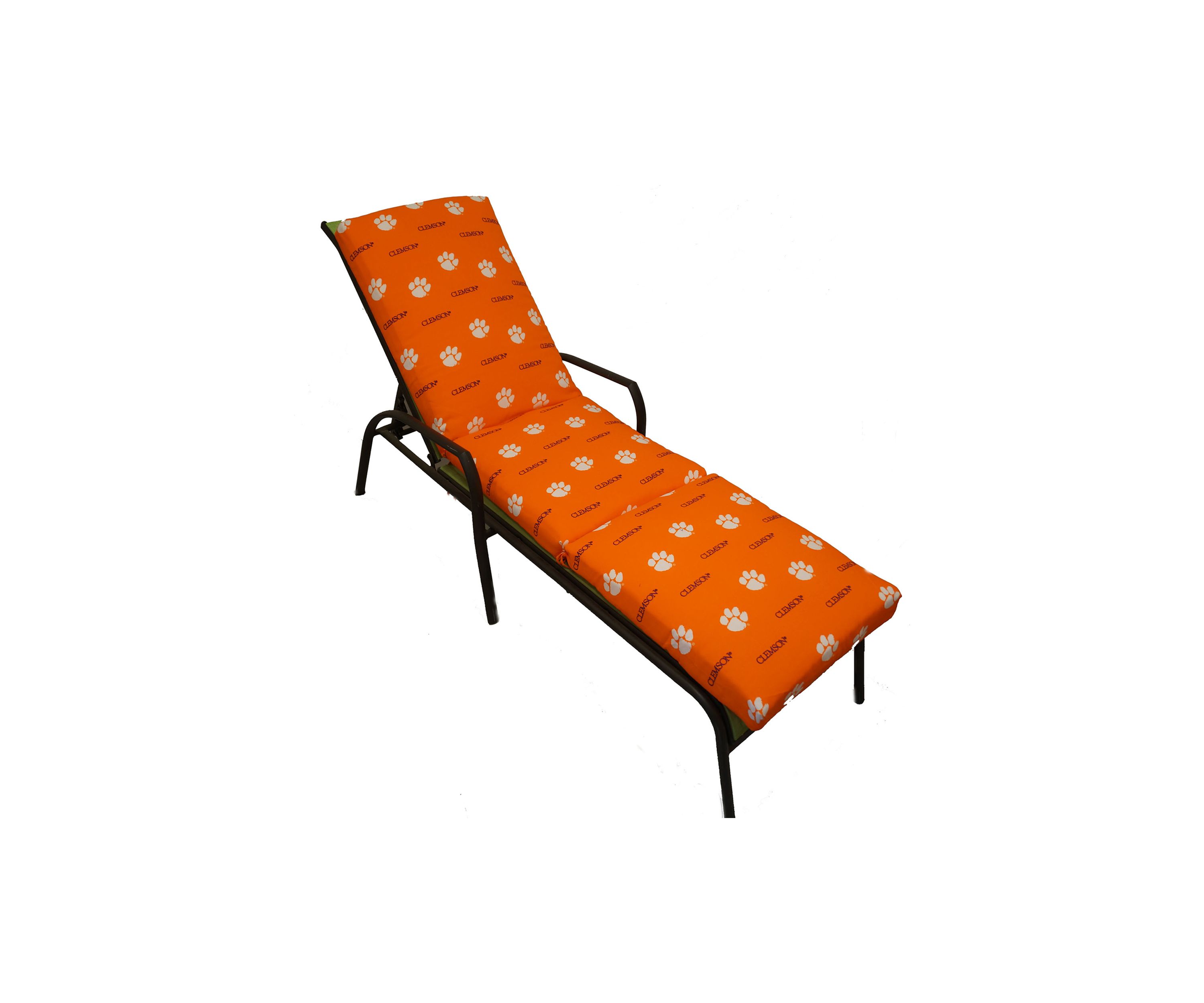 NCAA Clemson Tigers 3 Piece Chaise Lounge Cushion