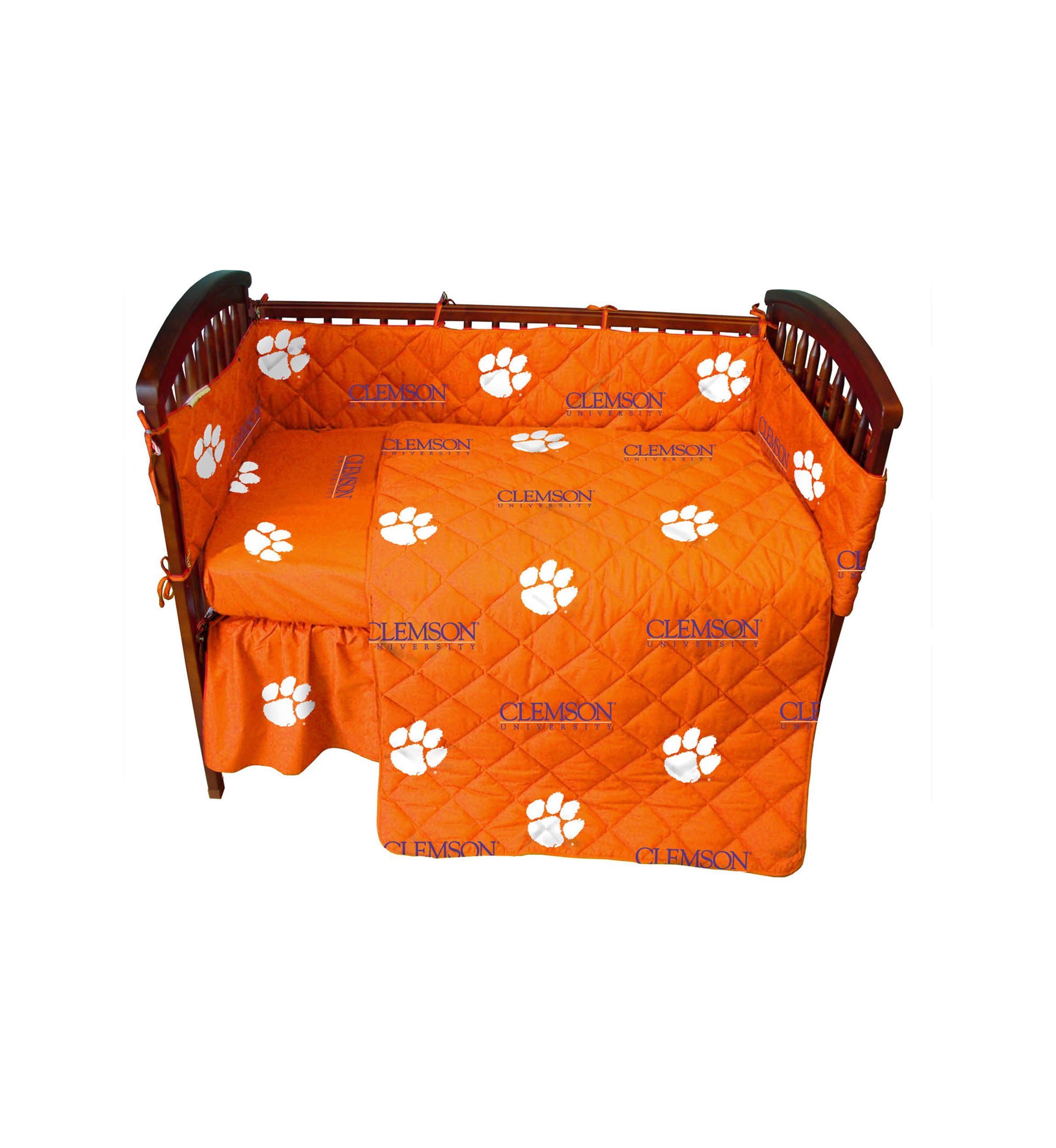 NCAA Clemson Tigers 5 Piece Baby Crib Set